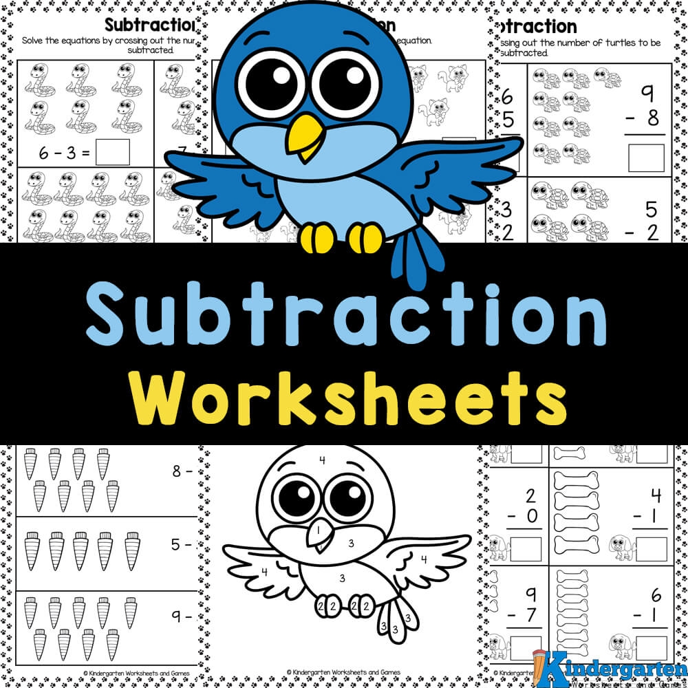 Free Printable Subtraction Kindergarten Worksheet