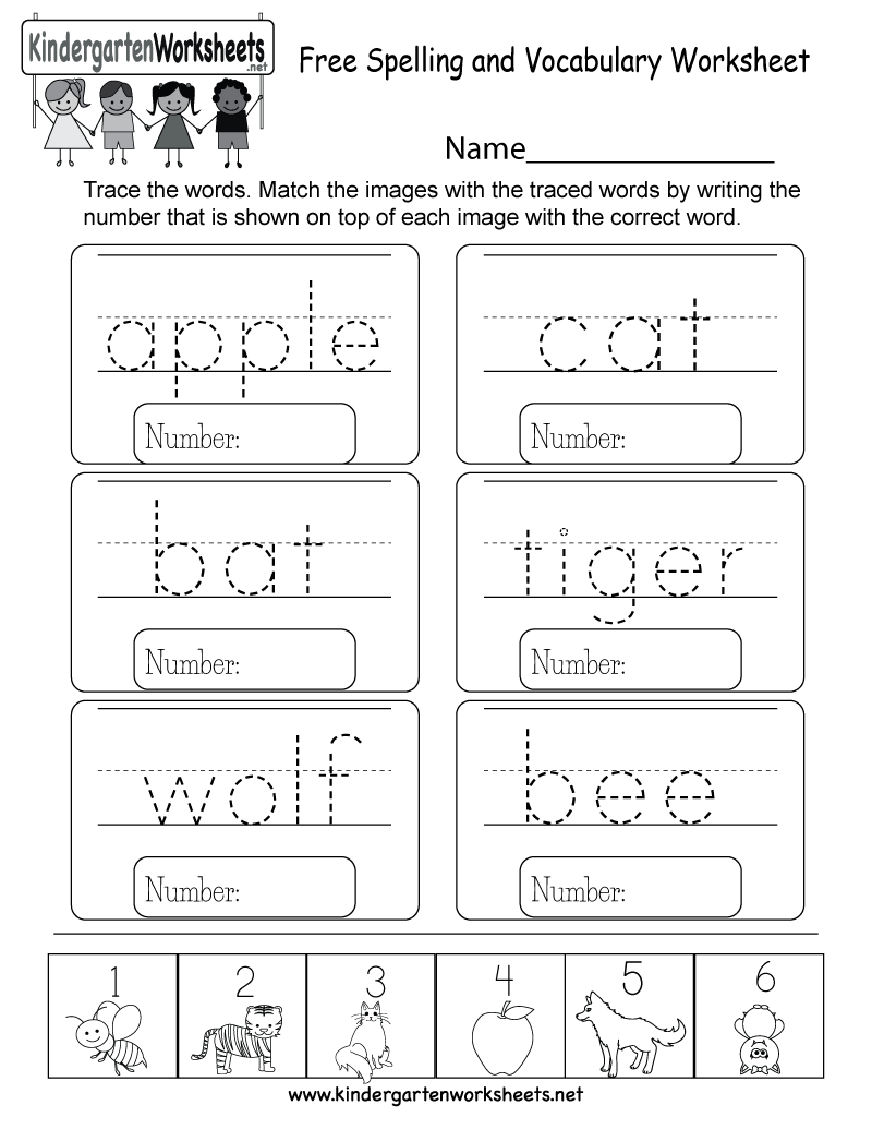 Free Printable Worksheets For Kindergarten English