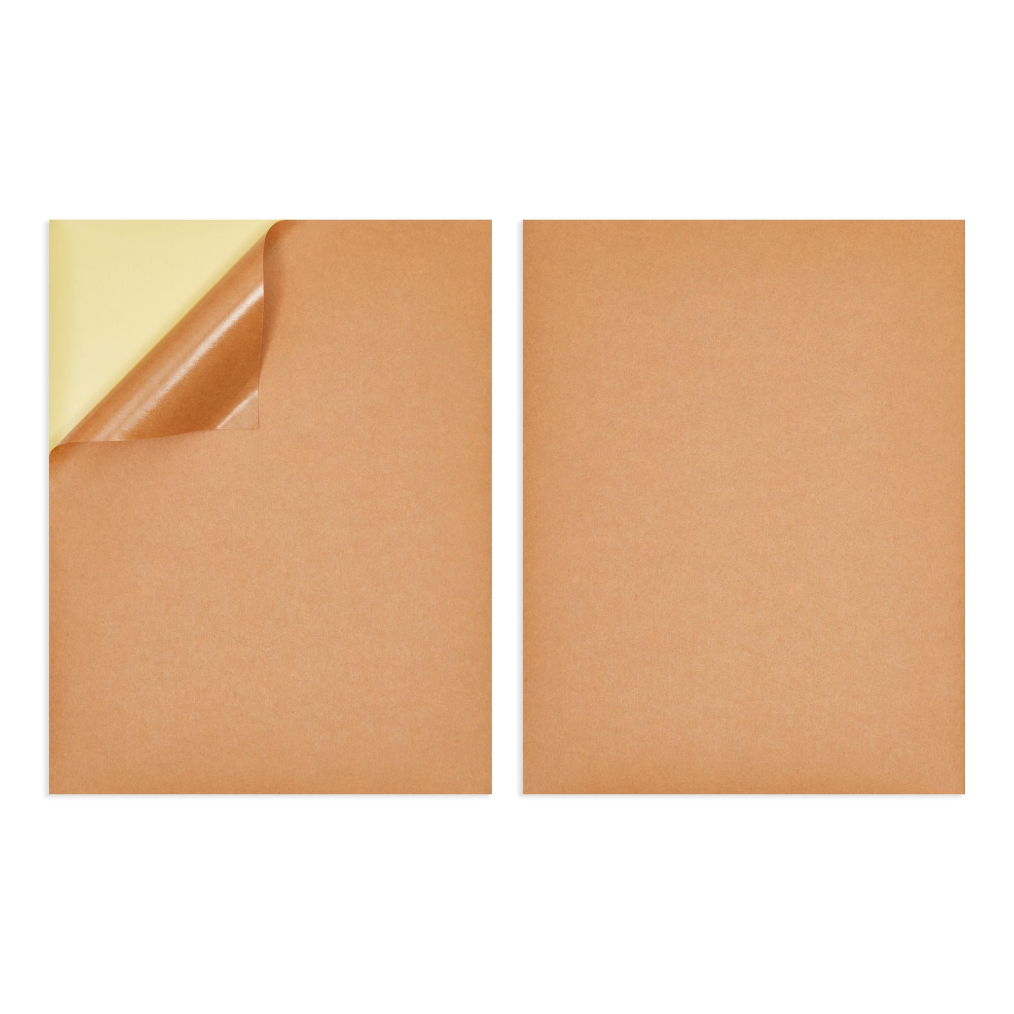 Kraft Paper 48 Pack Self Adhesive Printable Sticker Paper Full Sheet Brown Labels 8 5x11 In Walmart Kraft Paper 48 Pack Self Adhesive Printable Sticker Paper Full Sheet Brown Labels 8 5x11 In Walmart