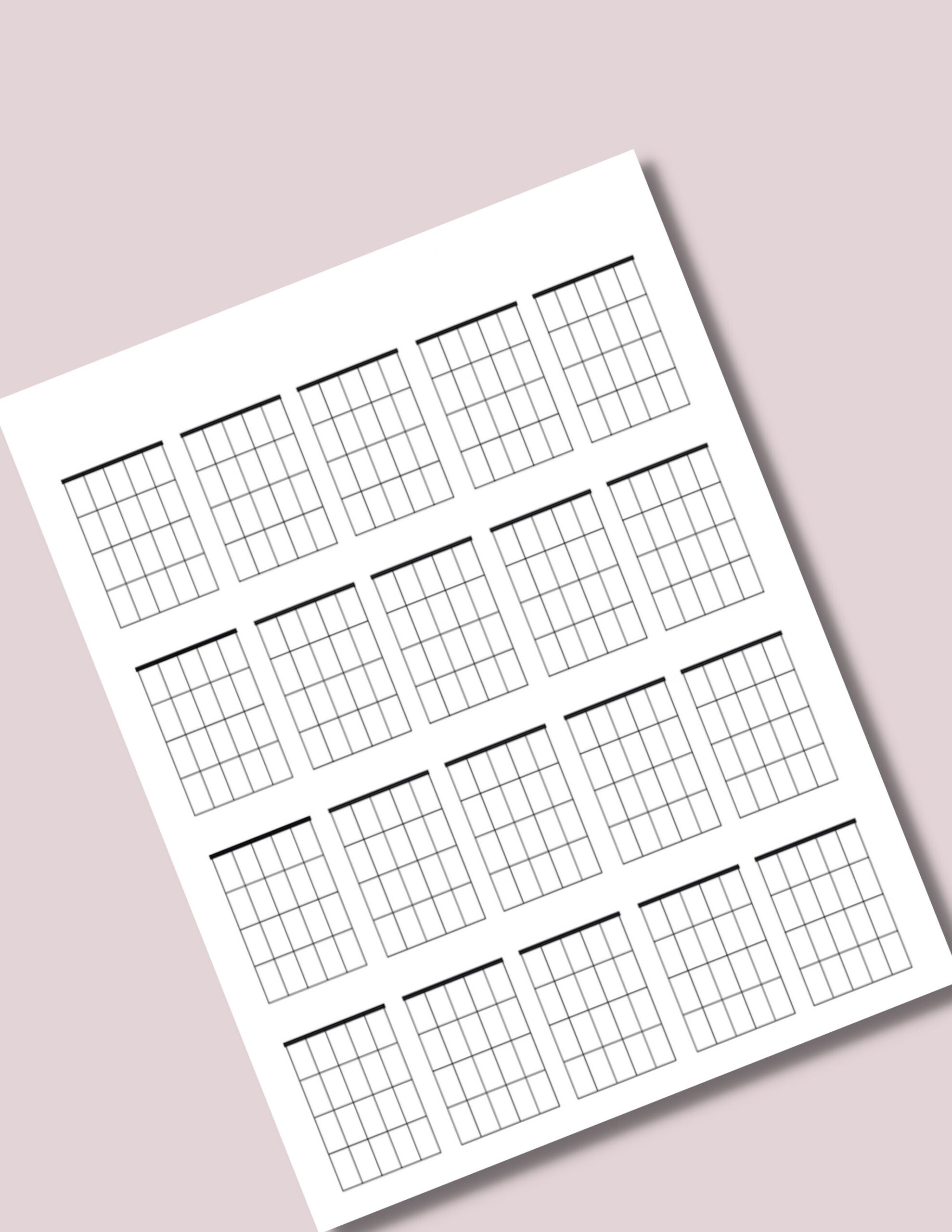 Large Printable Guitar Chord Chart open Chords Guitar Tab Paper 