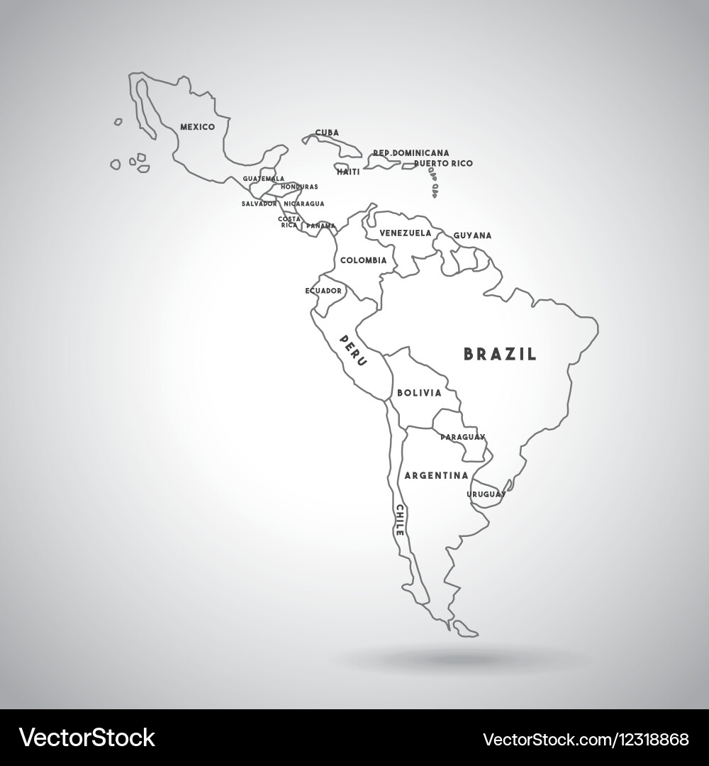 Free Printable Blank Latin America Map