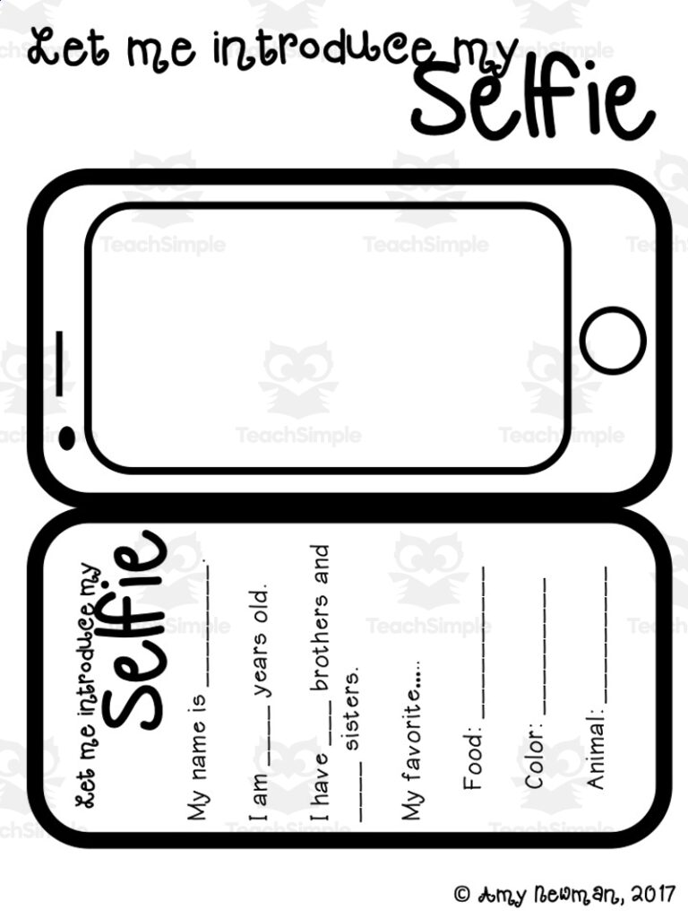 Let Me Introduce My Selfie Back To School Activity