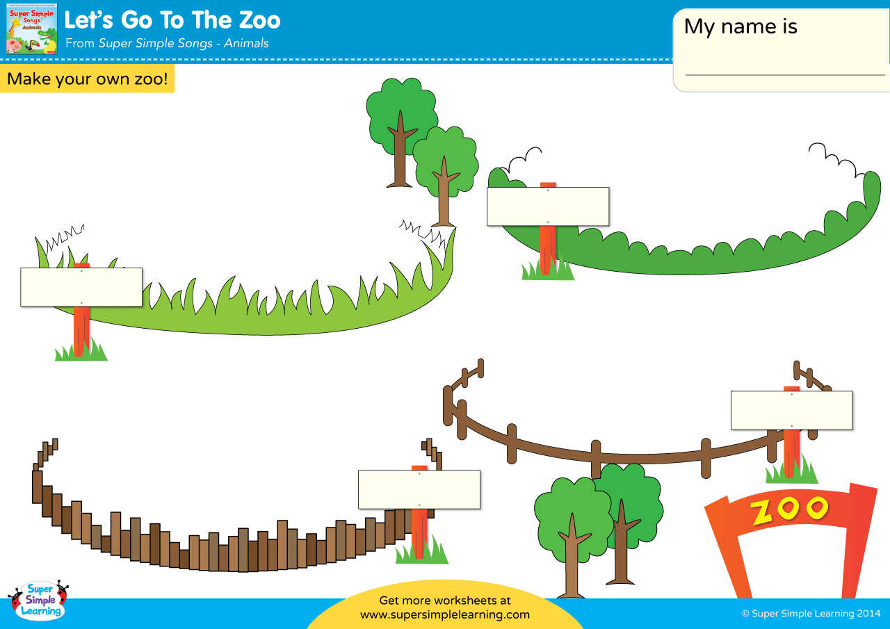 Let s Go To The Zoo Worksheet Make Your Own Zoo Super Simple