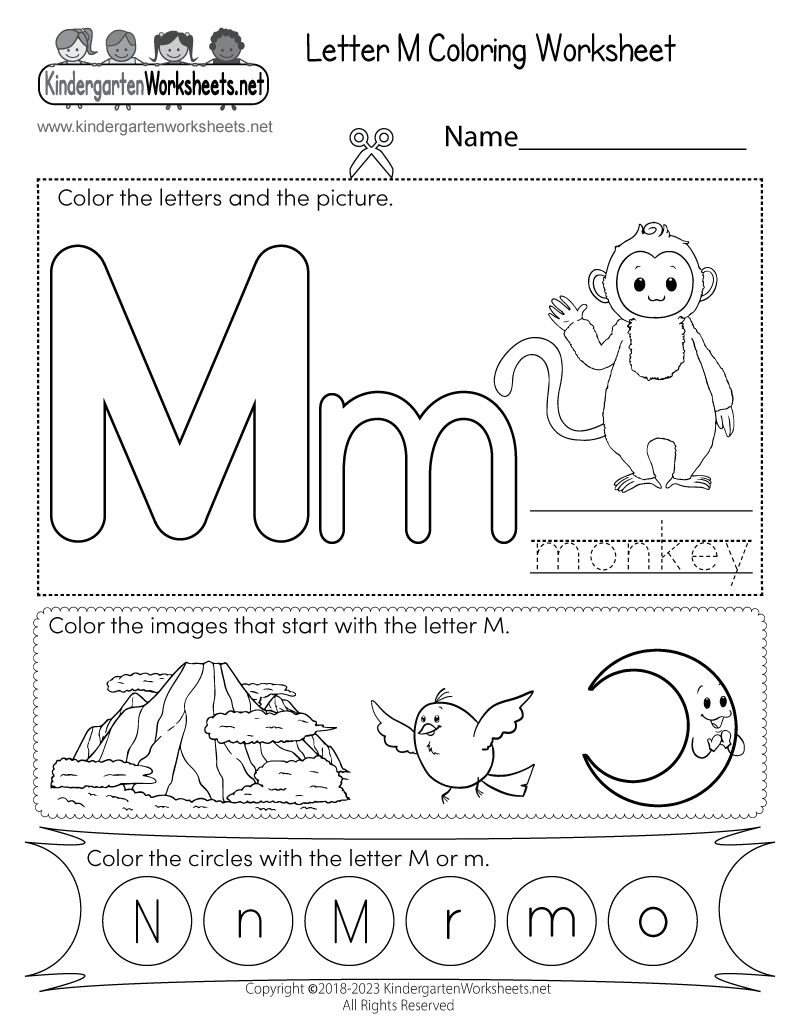 Letter M Coloring Worksheet Free Printable Digital U0026 PDF Letter M Coloring Worksheet Free Printable Digital U0026 PDF