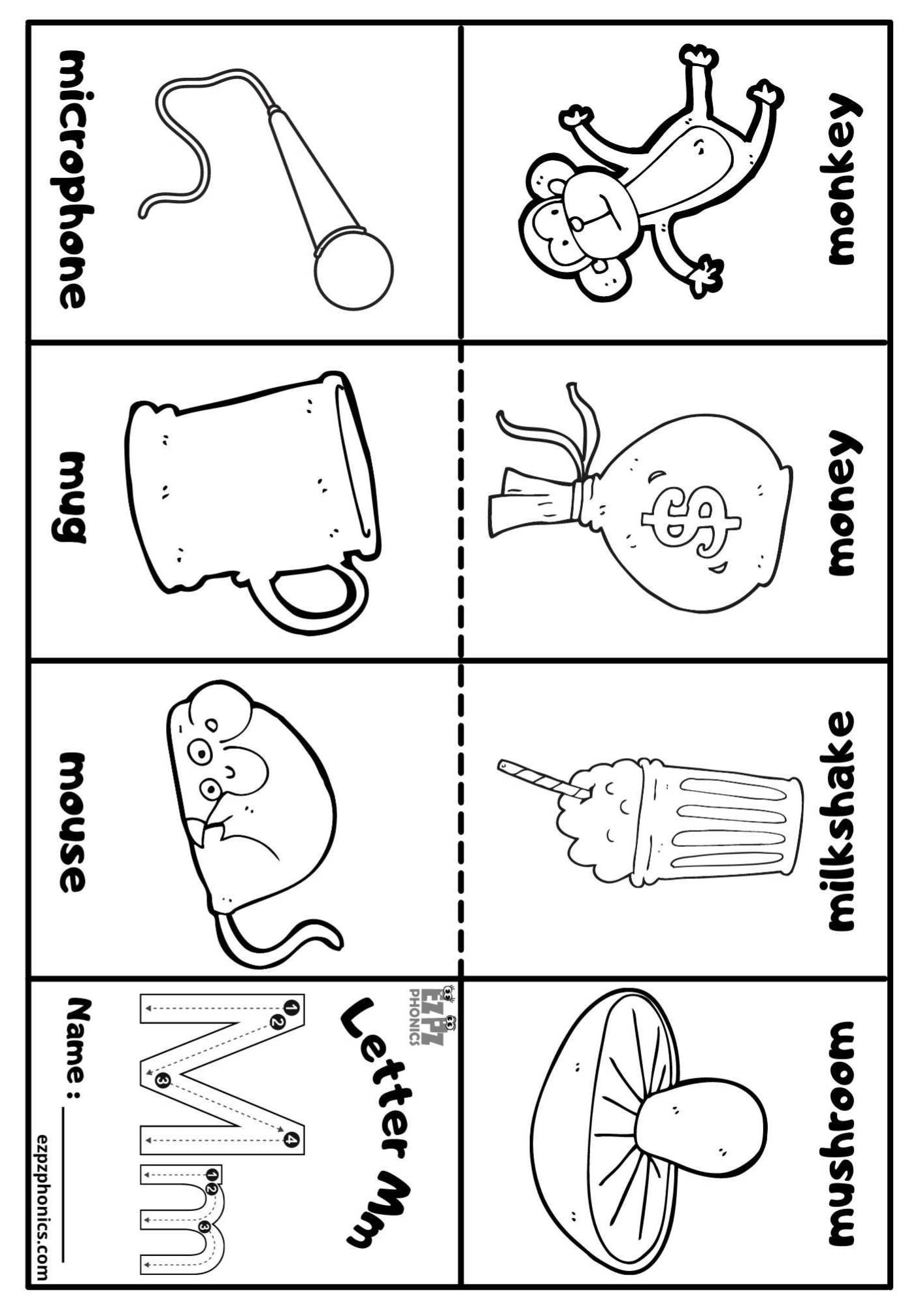 Letter M Mini Coloring Book Free Printable PDF Ezpzphonics Letter M Mini Coloring Book Free Printable PDF Ezpzphonics
