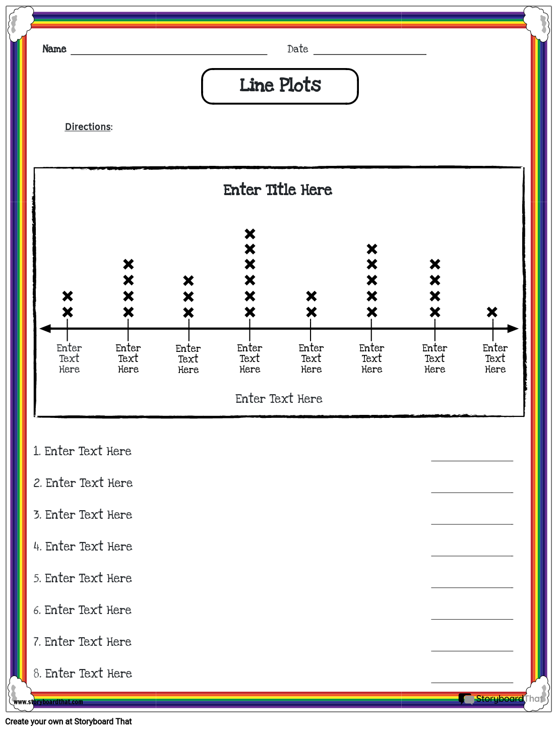 Line Plot Worksheets Free Line Plot Maker