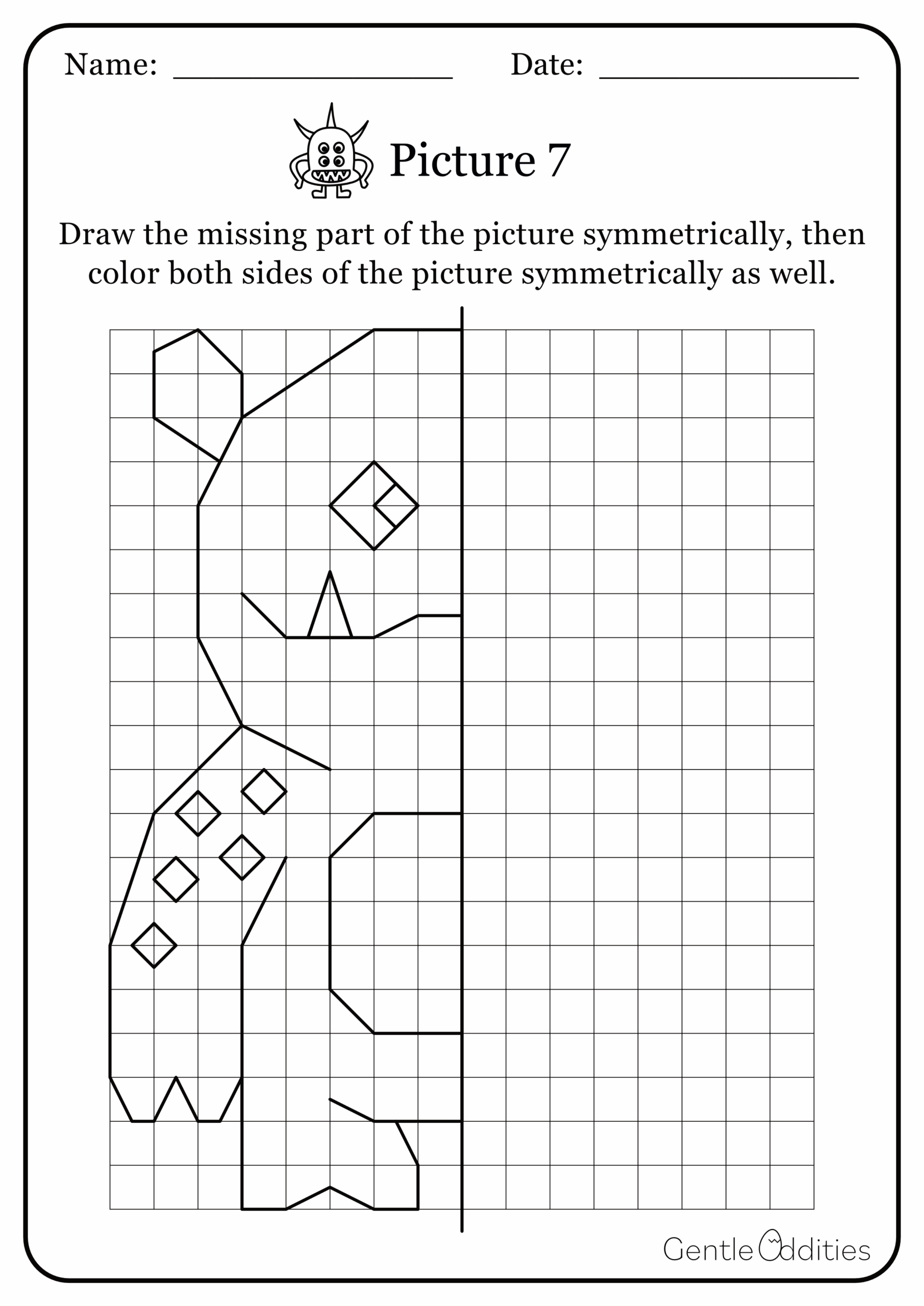 Free Printable Symmetry Worksheets Ks1