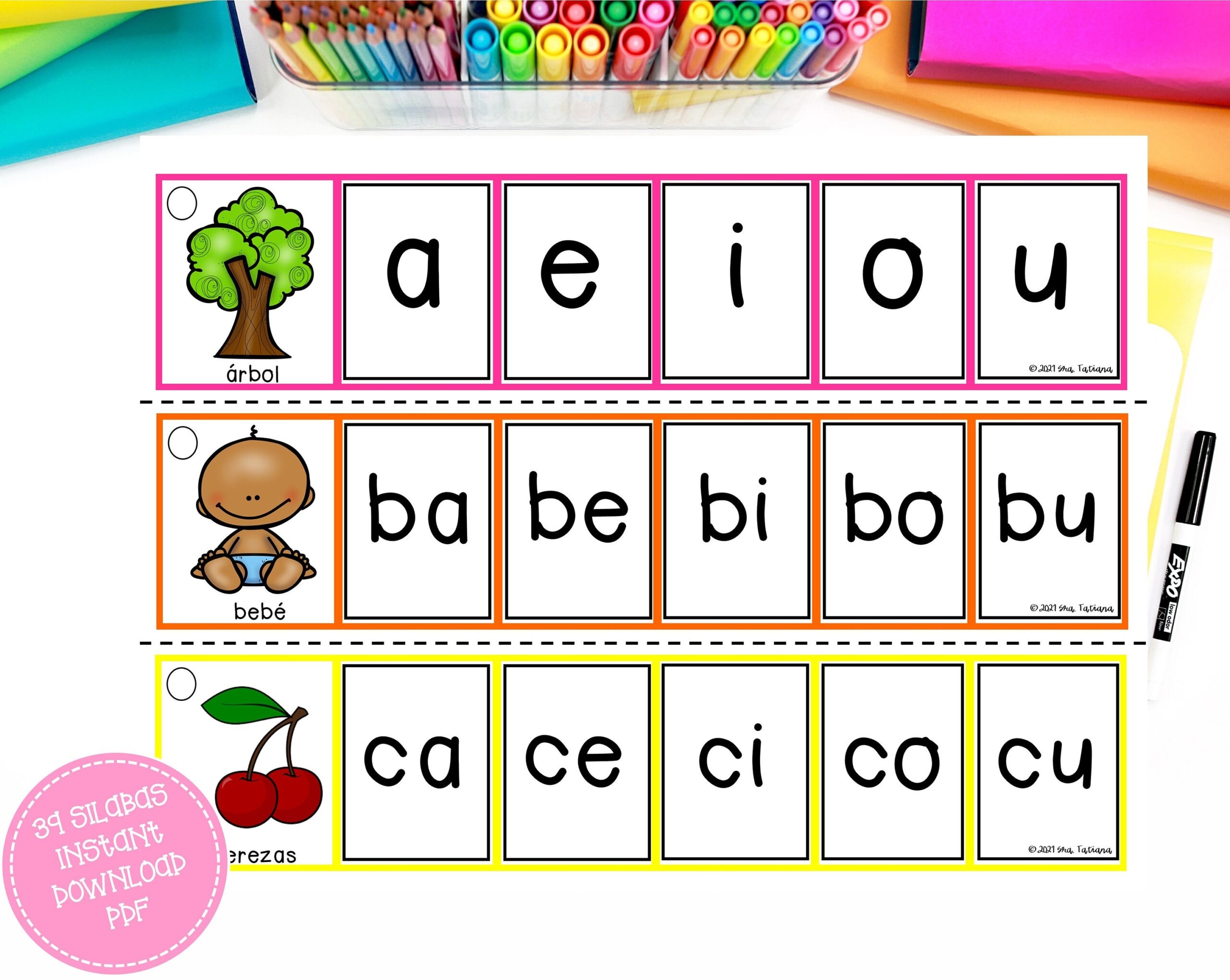 Free Printable Silabas Worksheets