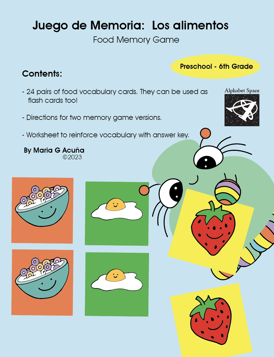 Los Alimentos Food Spanish U0026 English ESL For Children