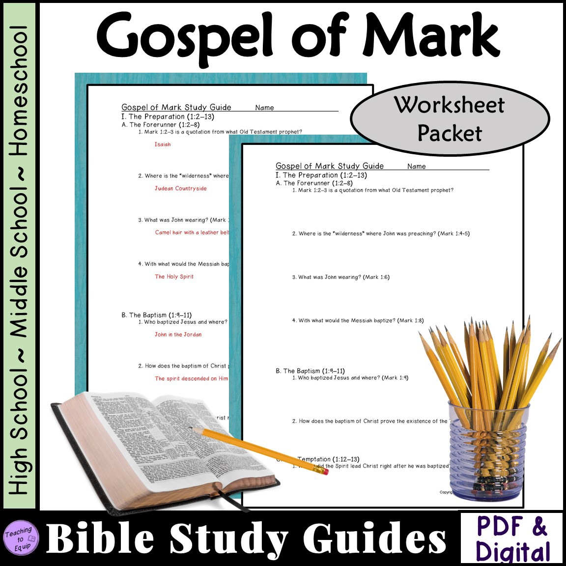 Free Printable Teen Bible Study Worksheets