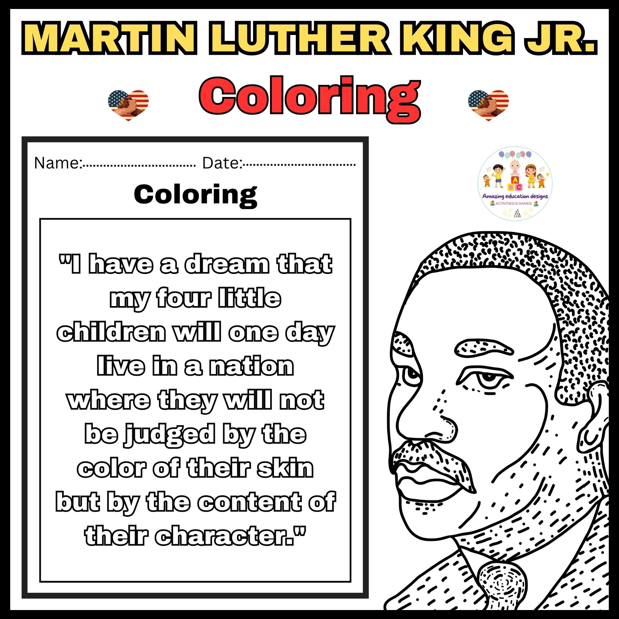 Martin Luther King Jr Quotes Coloring Activities Worksheets Made By Teachers