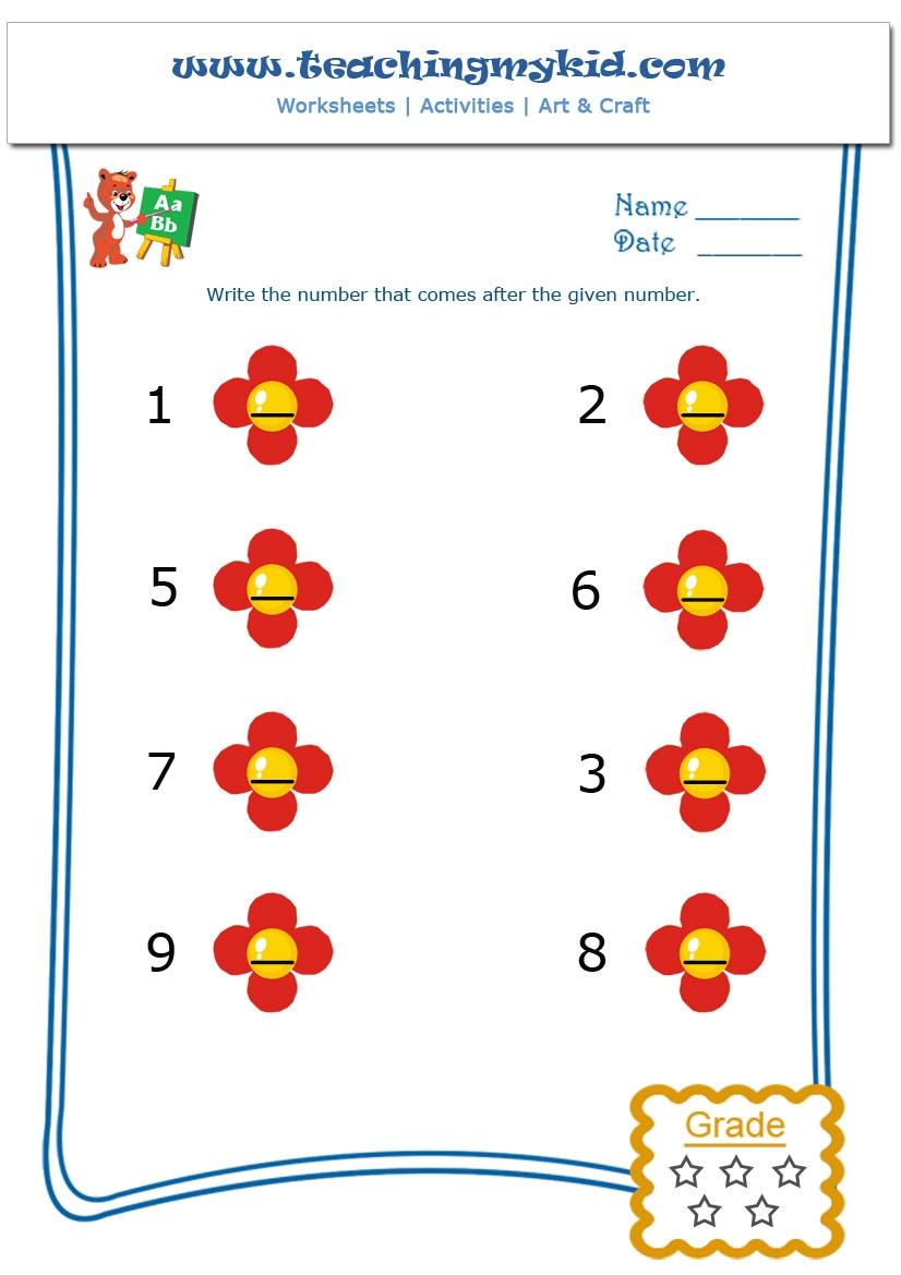 Free Printable Toddler Math Worksheets