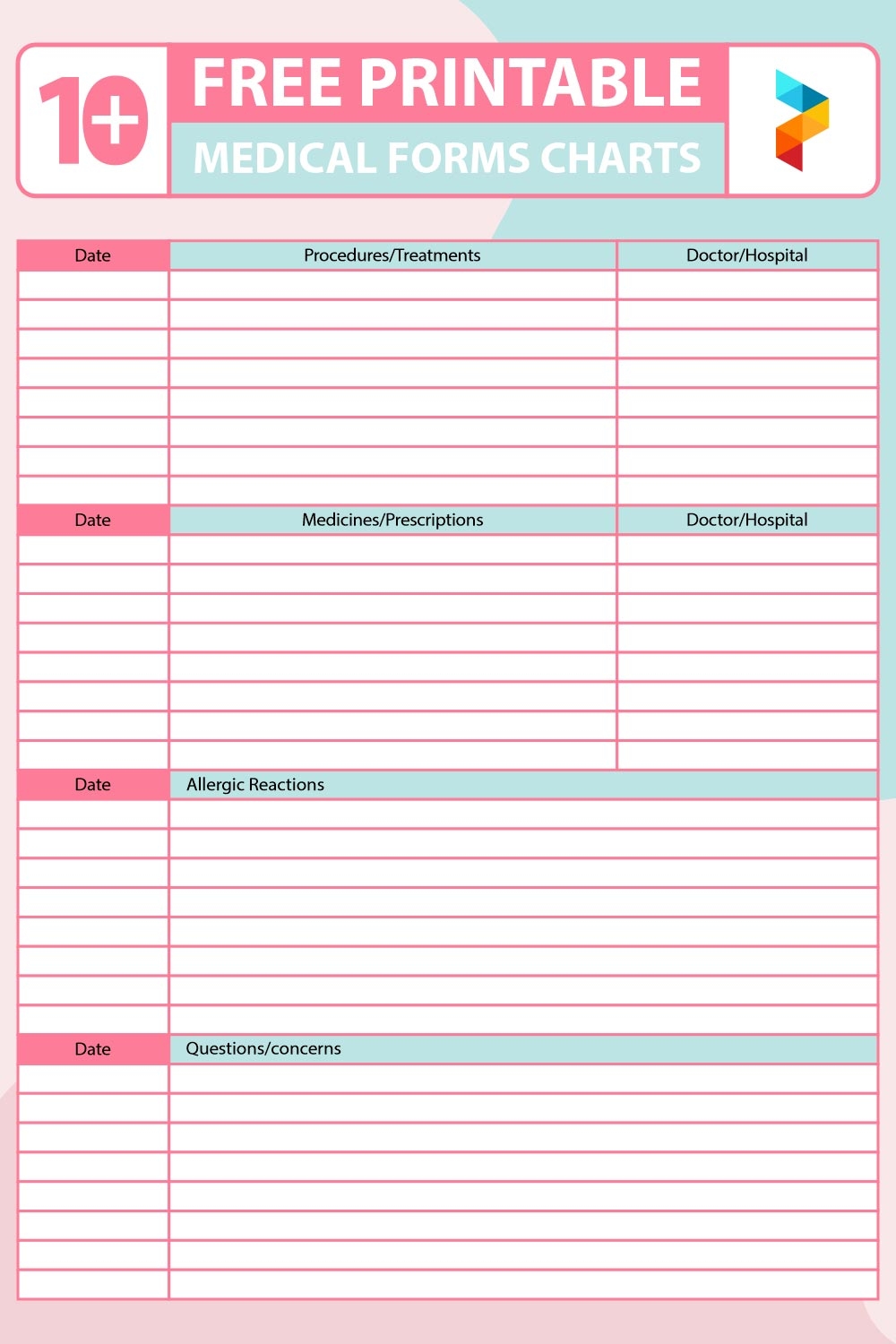 Medical Forms Charts 10 Free PDF Printables Printablee
