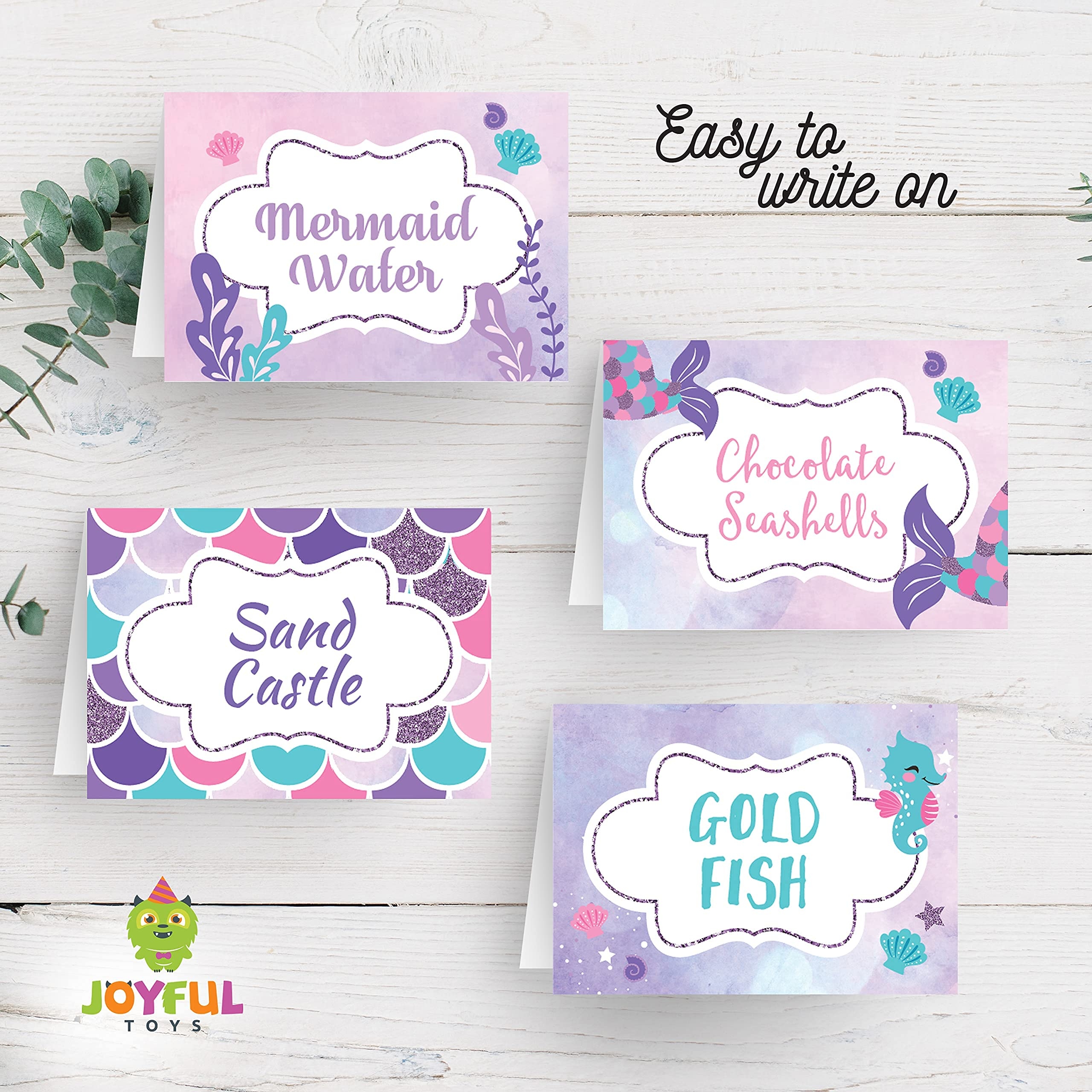 Blank Mermaid Food Labels Free Printable