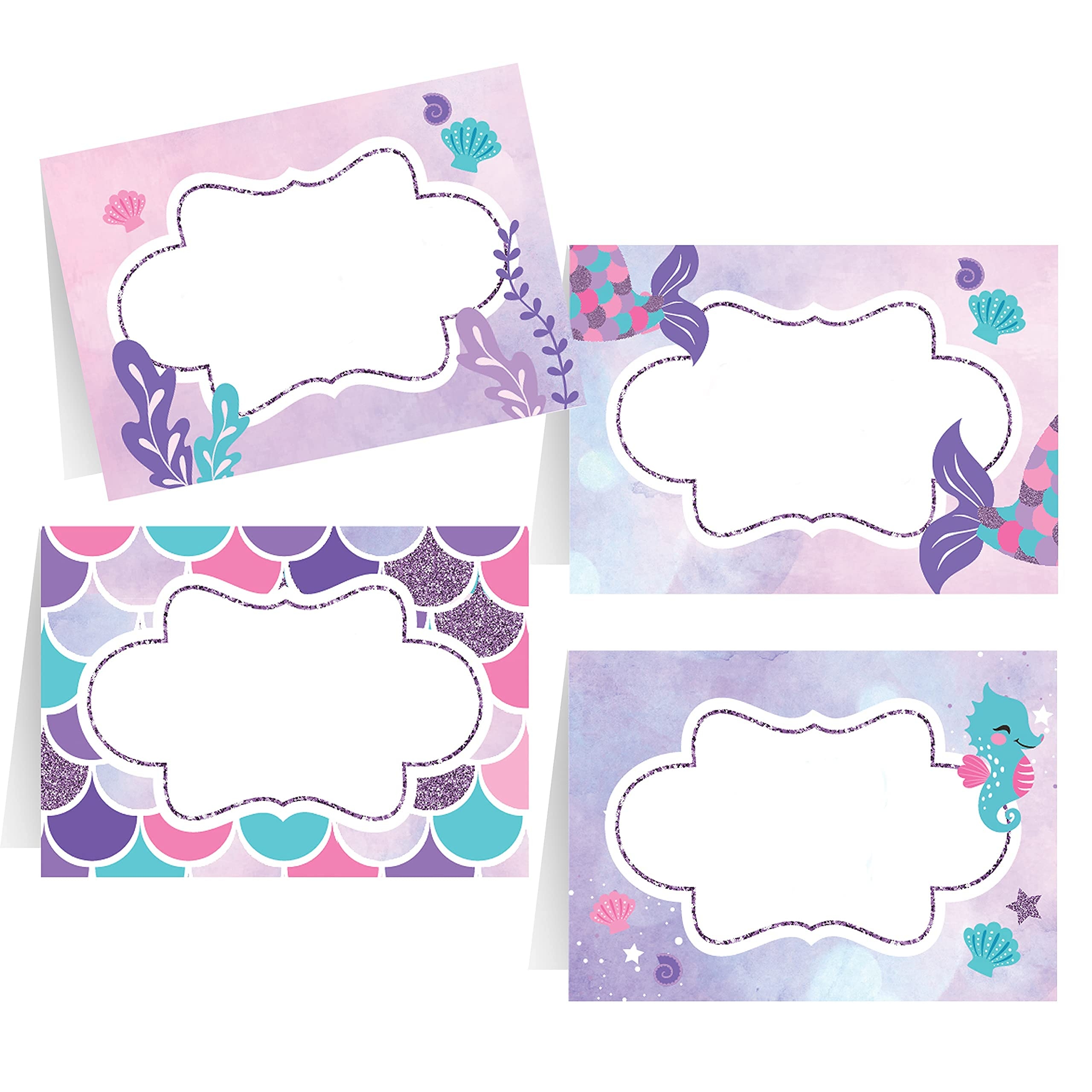 Blank Free Printable Mermaid Food Labels