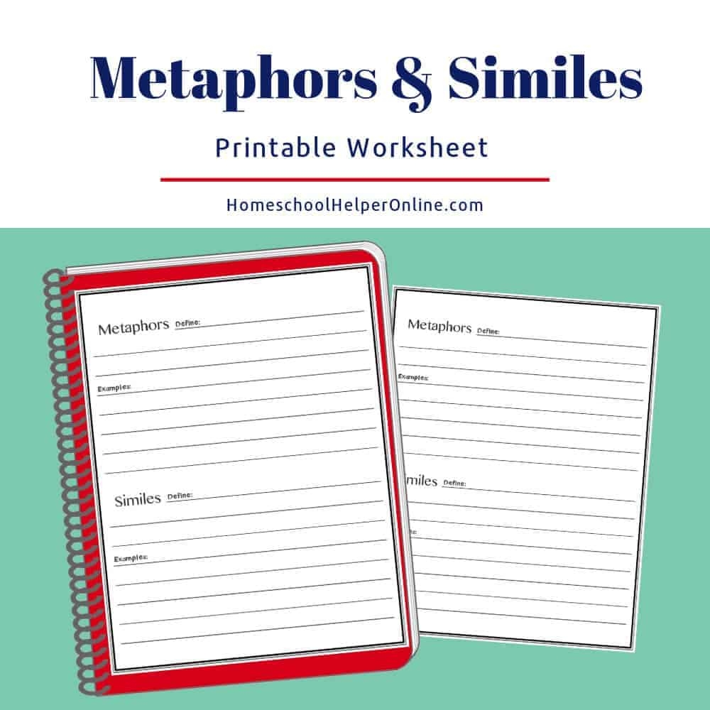 Metaphors U0026 Similes Worksheet Homeschool Helper Online
