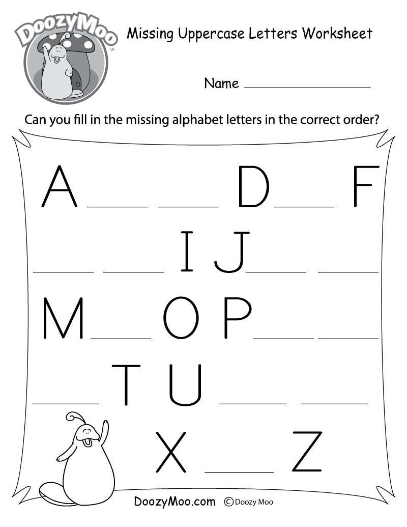 Missing Uppercase Letters Worksheet Free Printable Doozy Moo Missing Uppercase Letters Worksheet Free Printable Doozy Moo