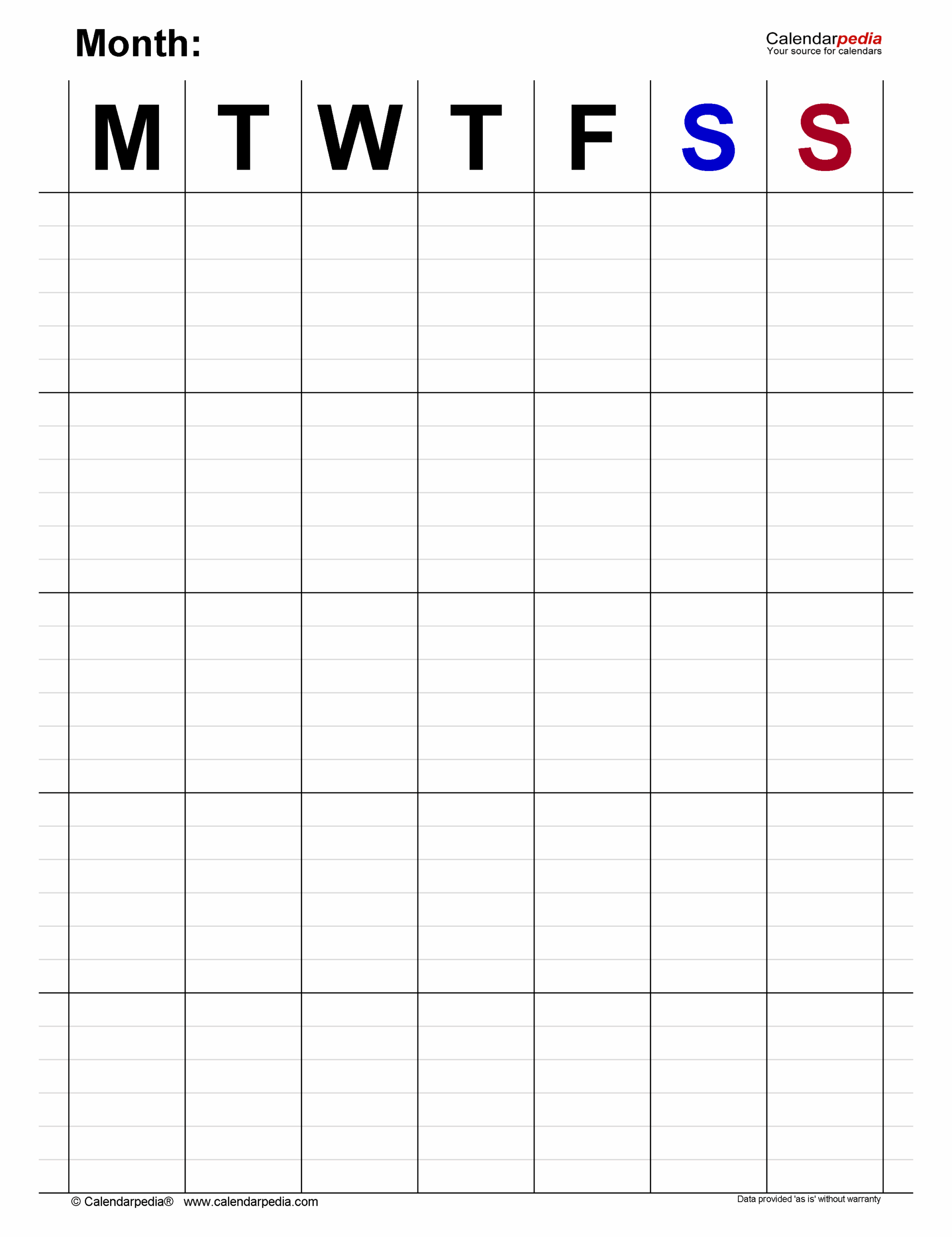 Monthly Planner Templates In PDF Format