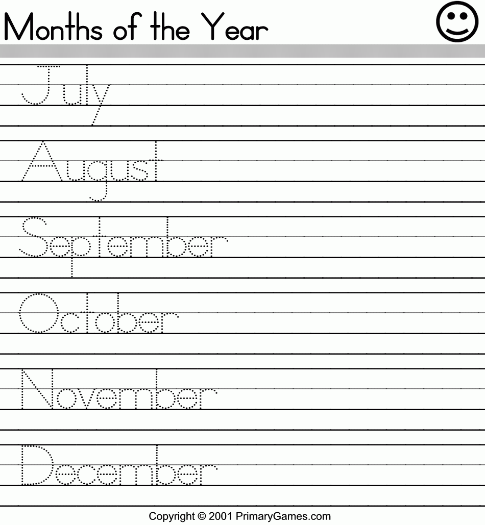 Months Of The Year Activity Pages PrimaryGames Free Printable Worksheets