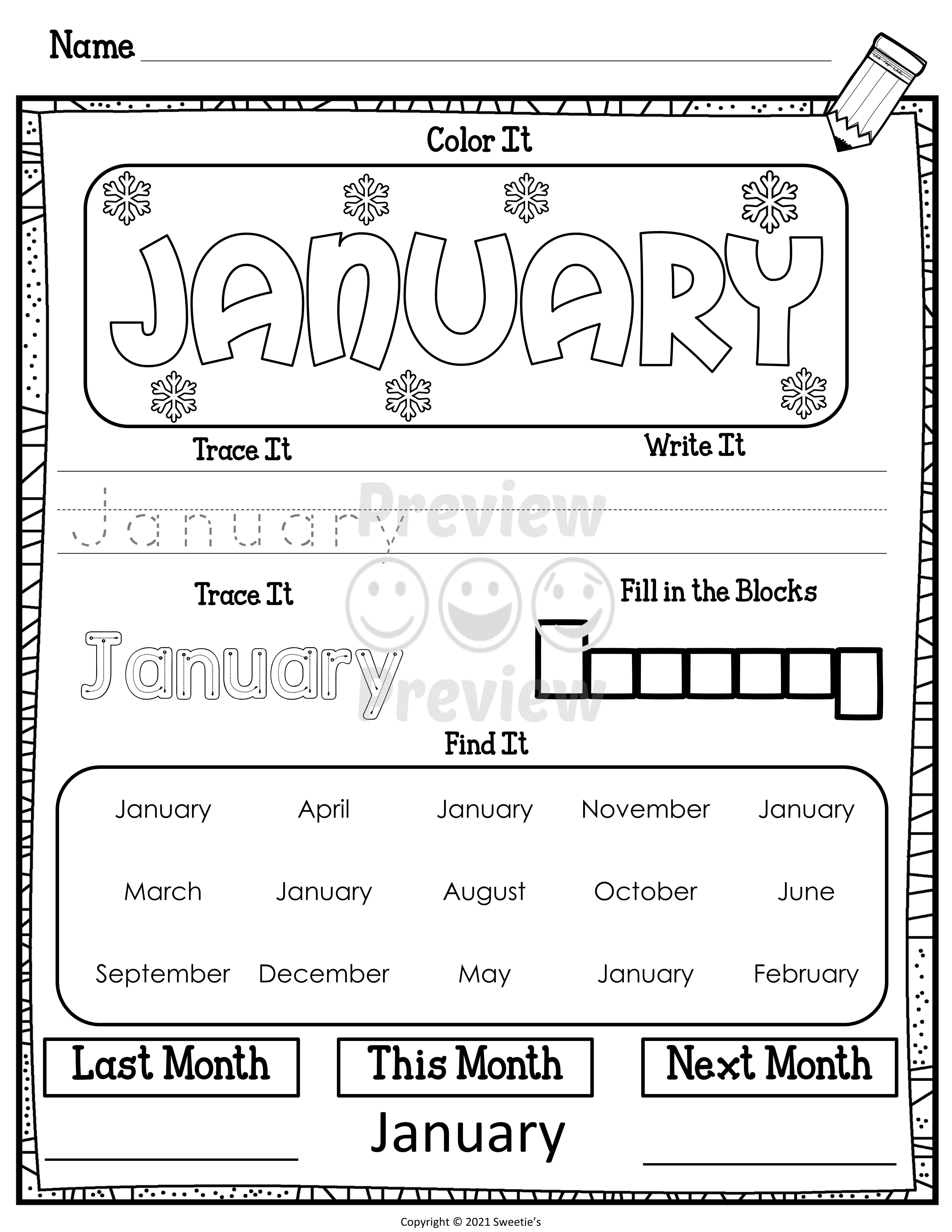 Months Of The Year Worksheets Made By Teachers