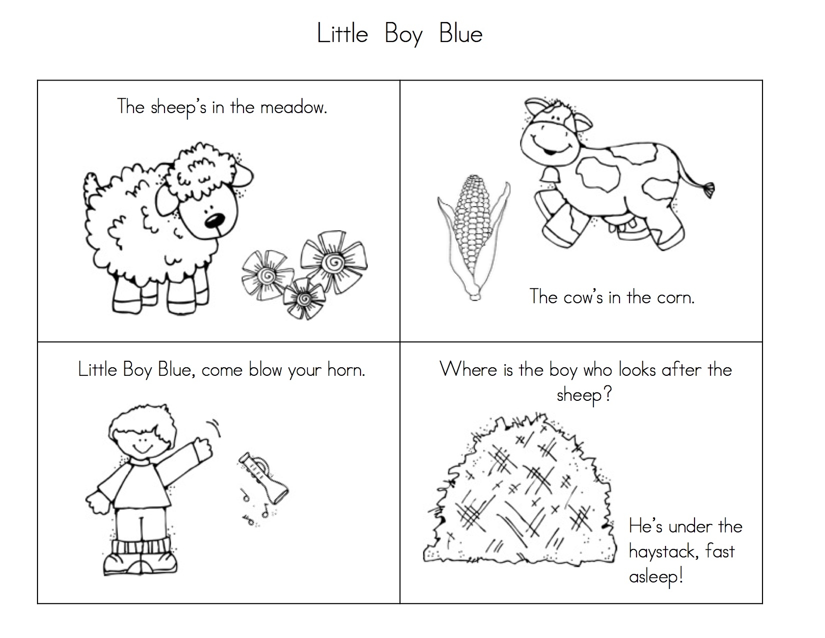 More Fun With Nursery Rhymes Kindergarten Nana Worksheets Library
