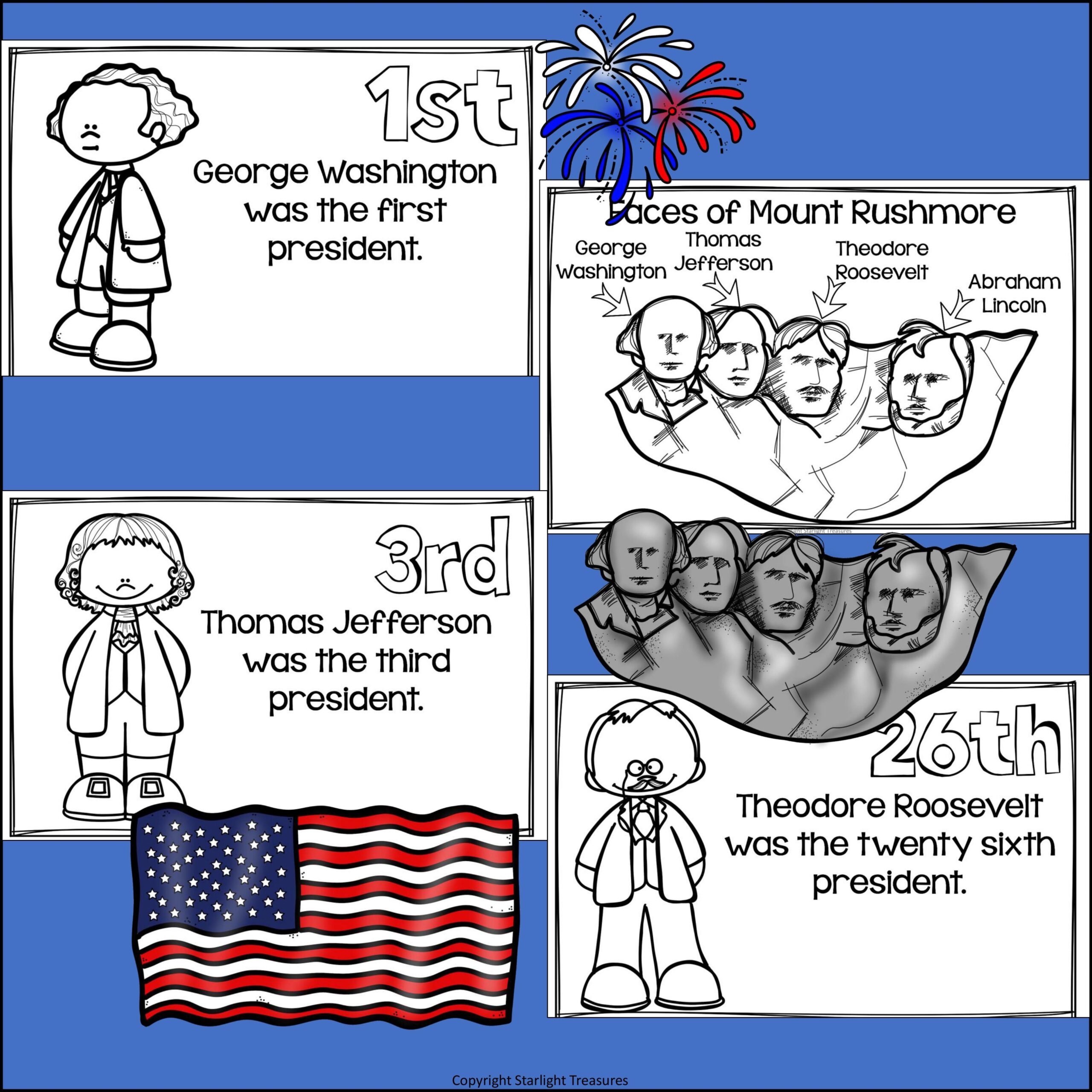 Mount Rushmore Mini Book For Early Readers American Symbols 