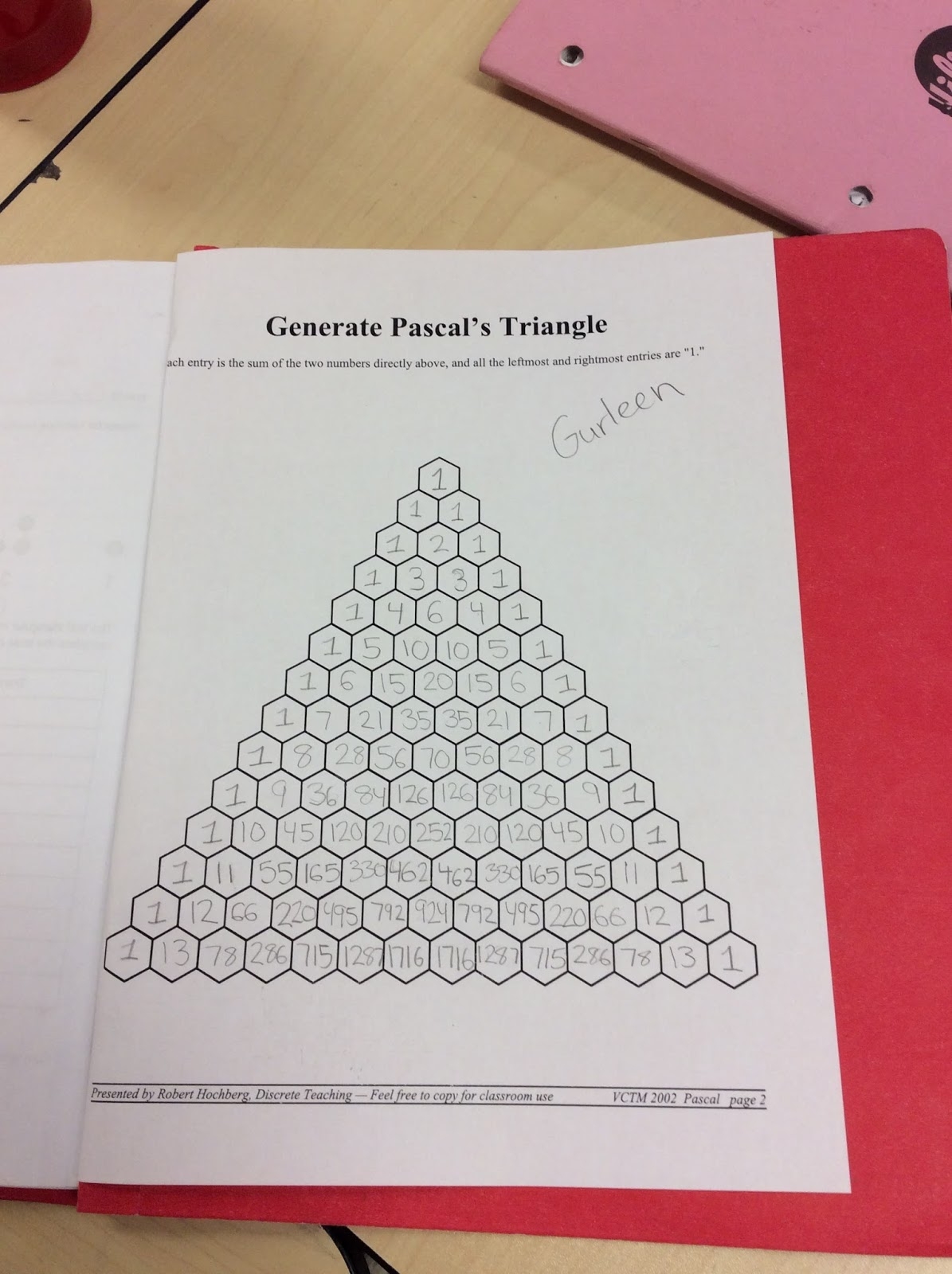 Ms Rashid Observing Patterns In Pascal s Triangle