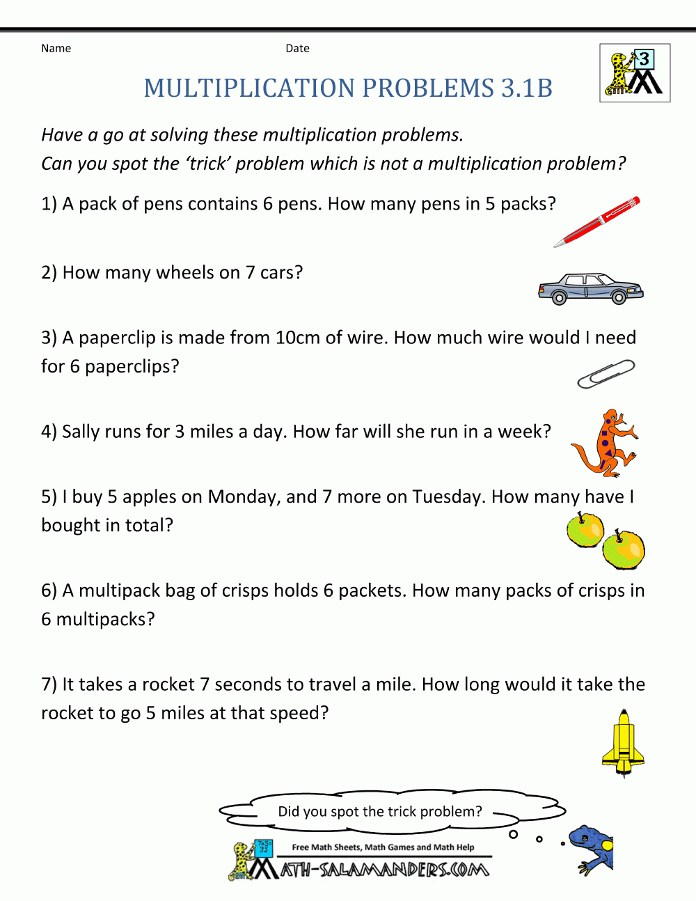 Multiplication Word Problem Worksheets 3rd Grade Worksheets Library
