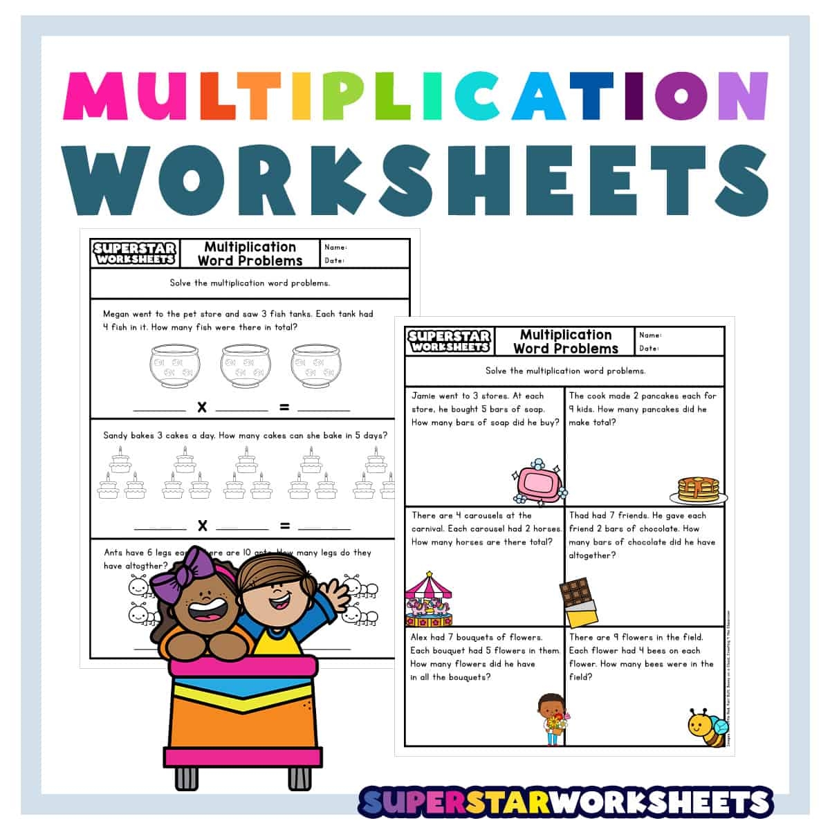 Free Printable Worksheets Multiplication Word Problems