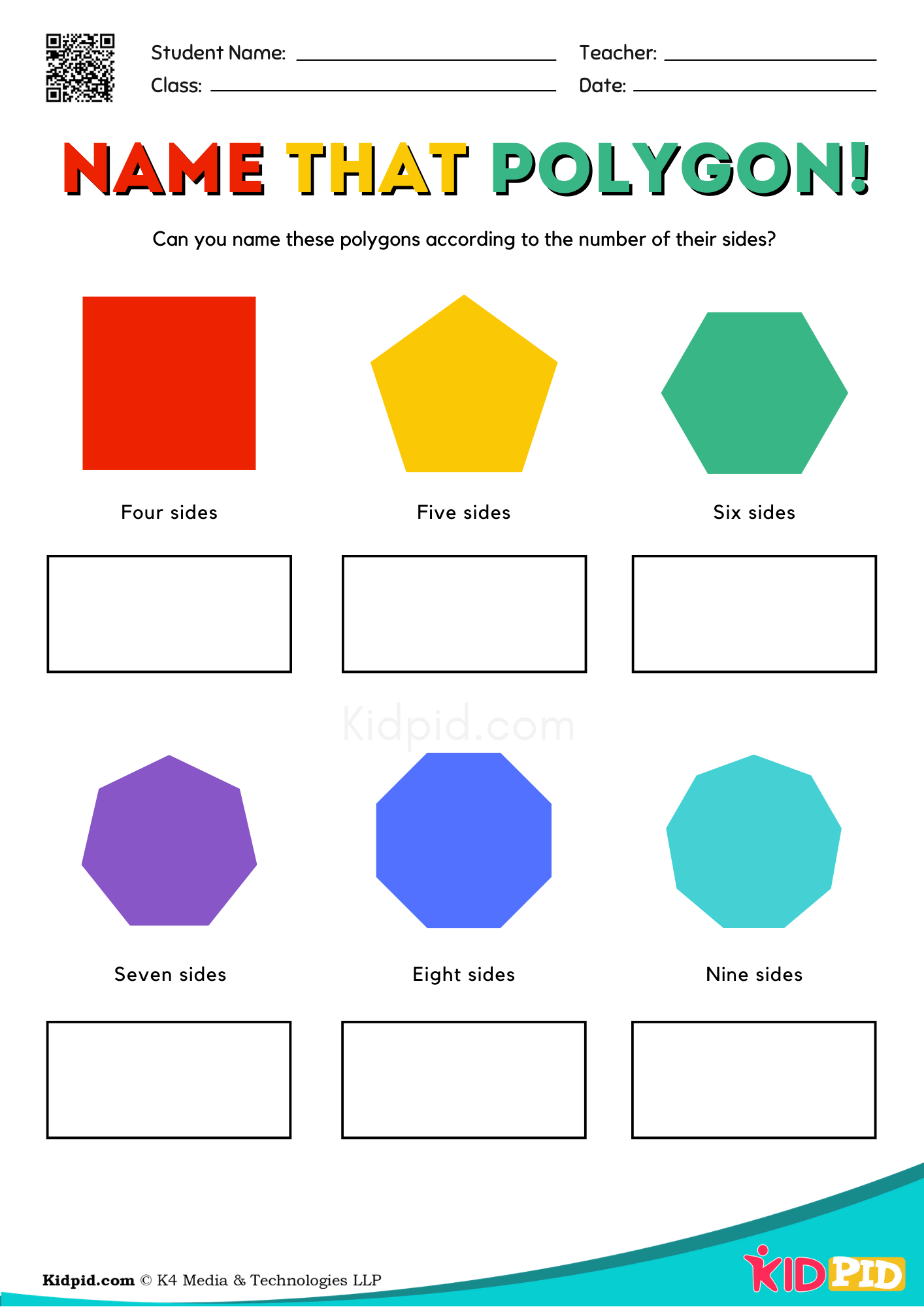 Name That Polygon Free Printable Worksheet Kidpid