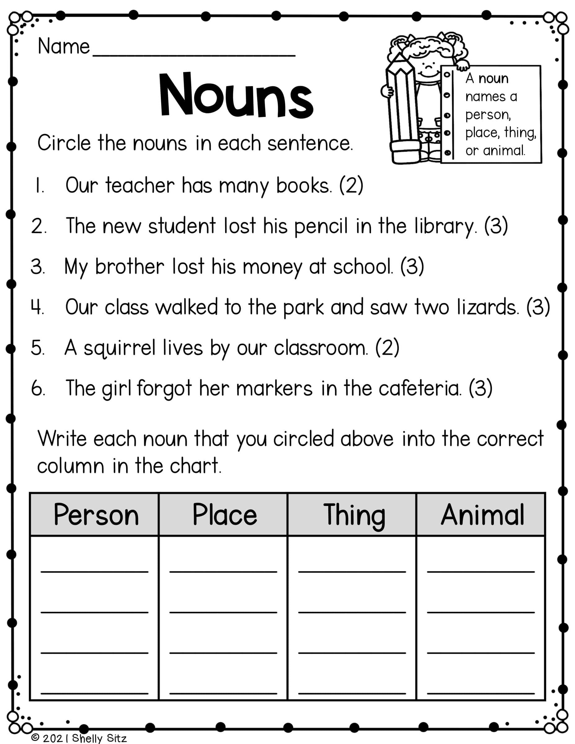 Free Printable Second Grade Elar Worksheets