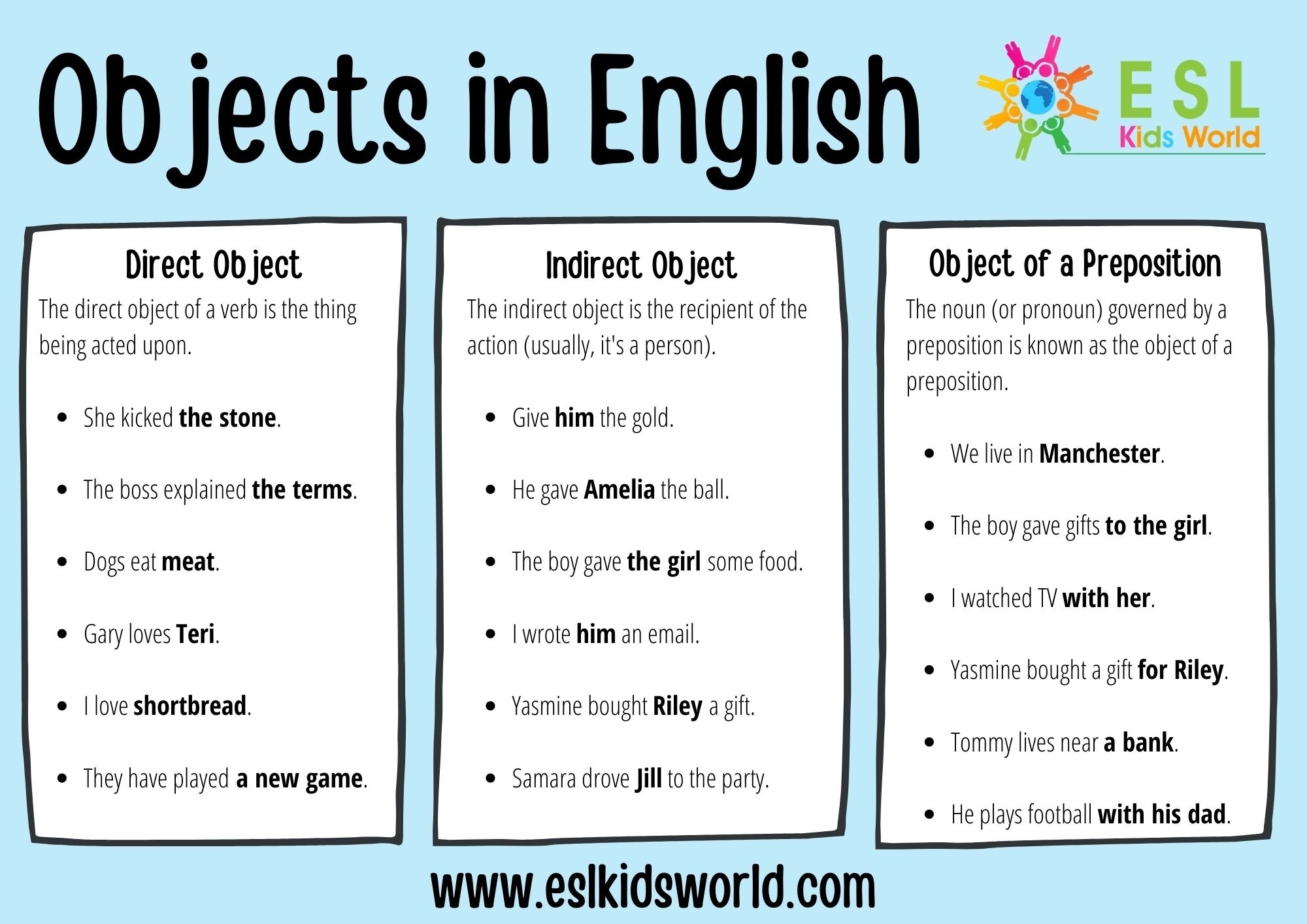 Free Printable Worksheets On Direct Objects