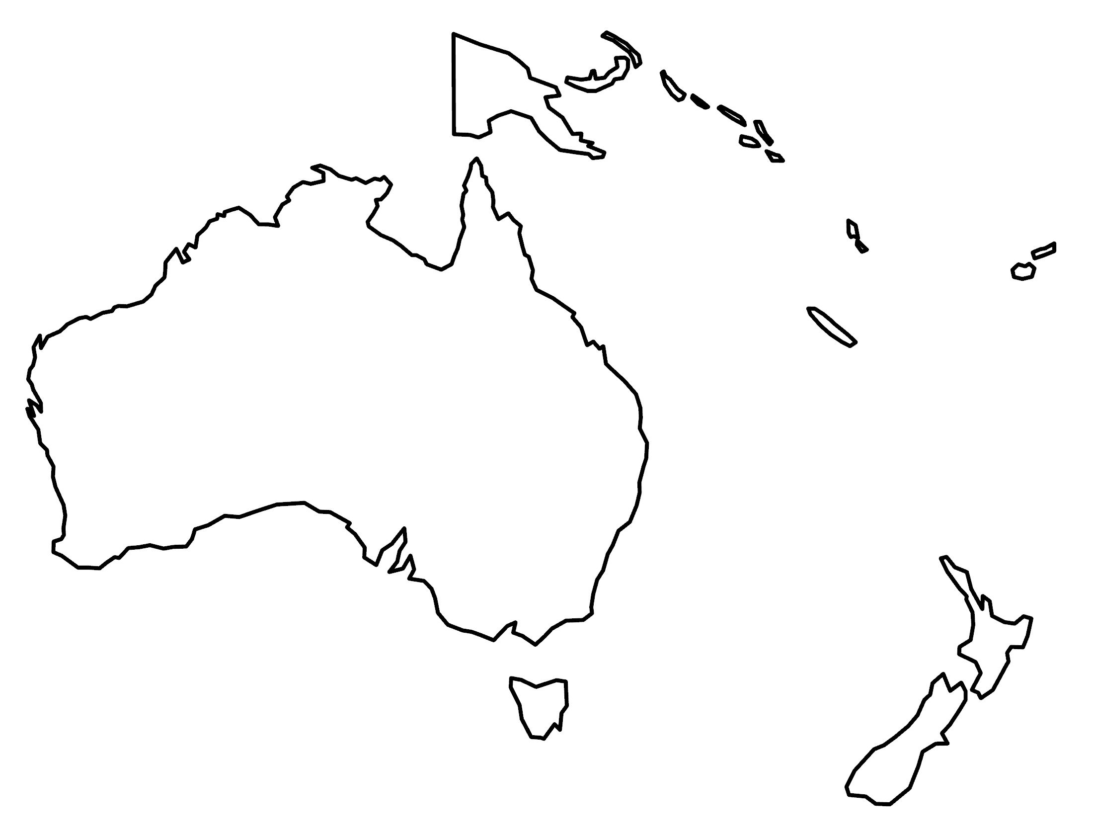 Blank Map Of Australia Free Printable