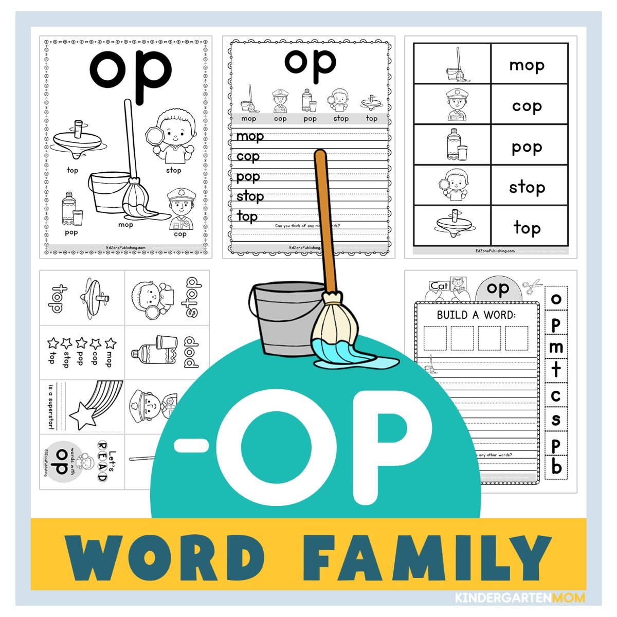 OP Word Family Worksheets Kindergarten Mom