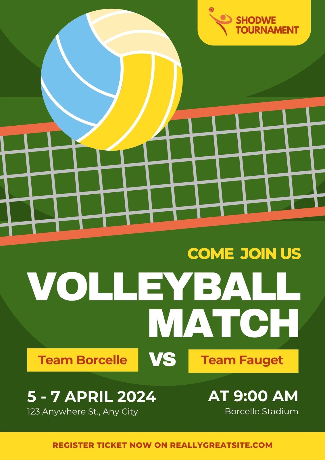 Page 2 Free And Customizable Volleyball Templates