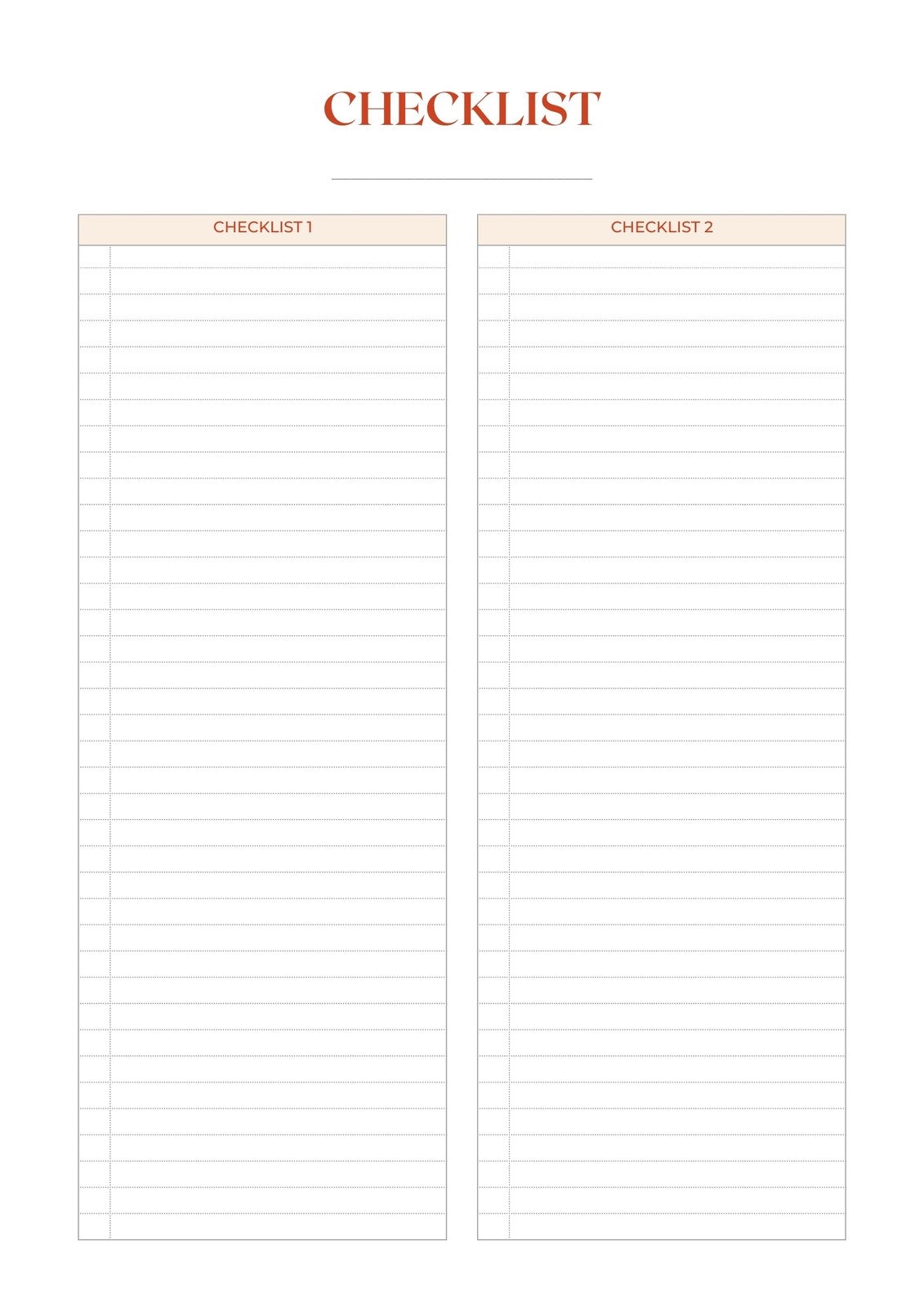 Page 2 Free Custom Downloadable Checklist Templates Canva