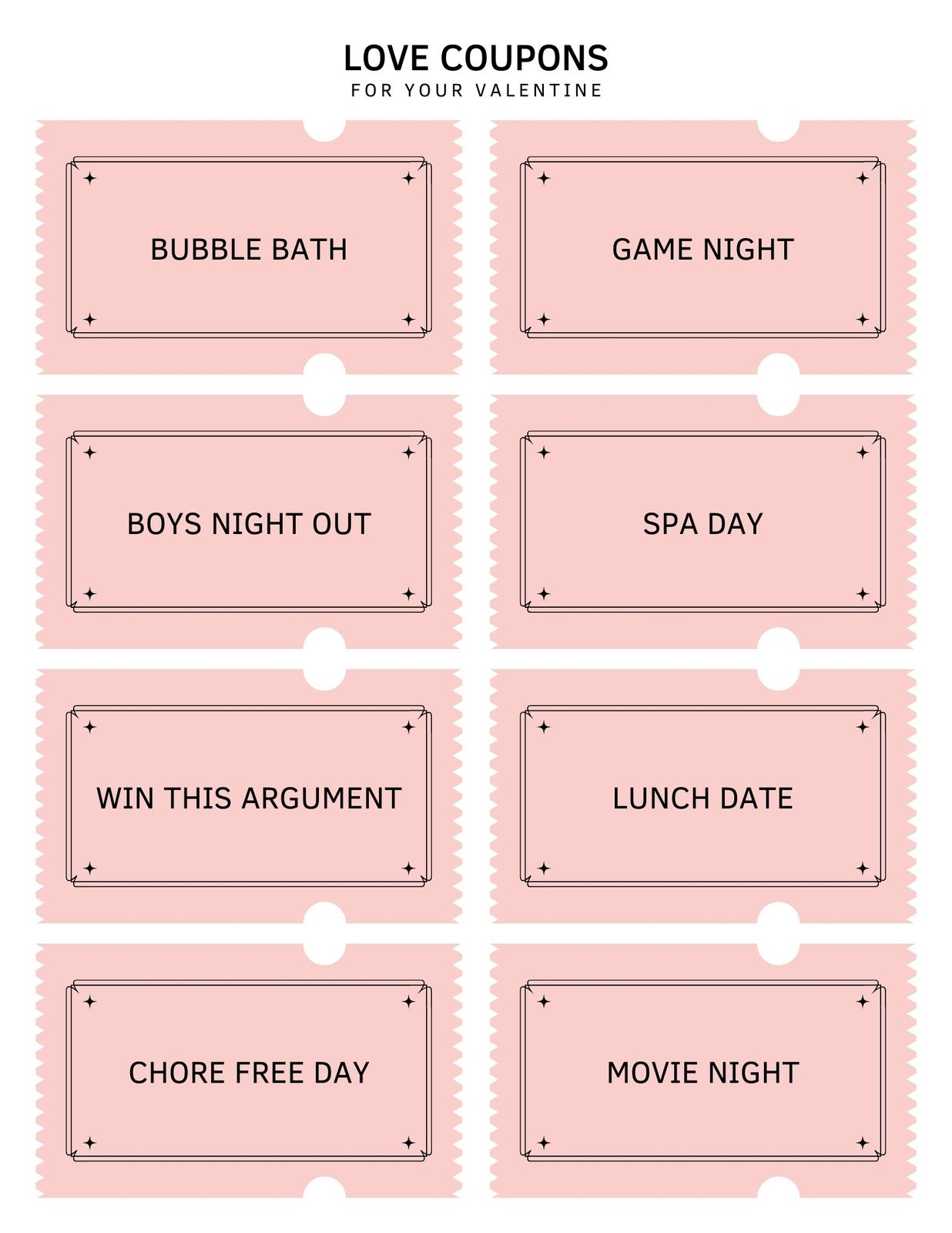 Page 2 Free Printable Love Coupon Templates Canva