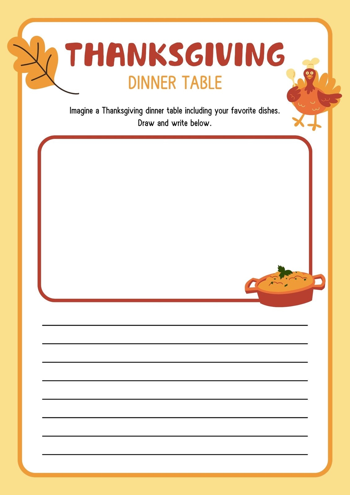 Page 2 Free Printable Thanksgiving Worksheet Templates Canva