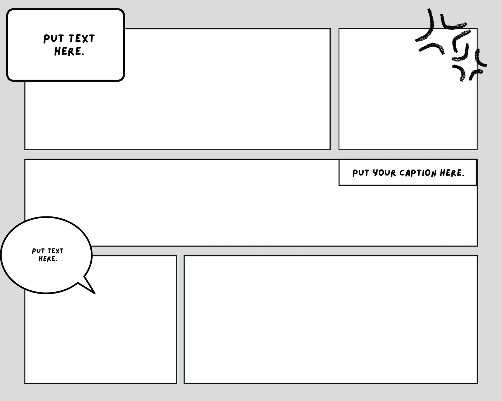Page 4 Free Printable Comic Strip Templates You Can Customize Canva