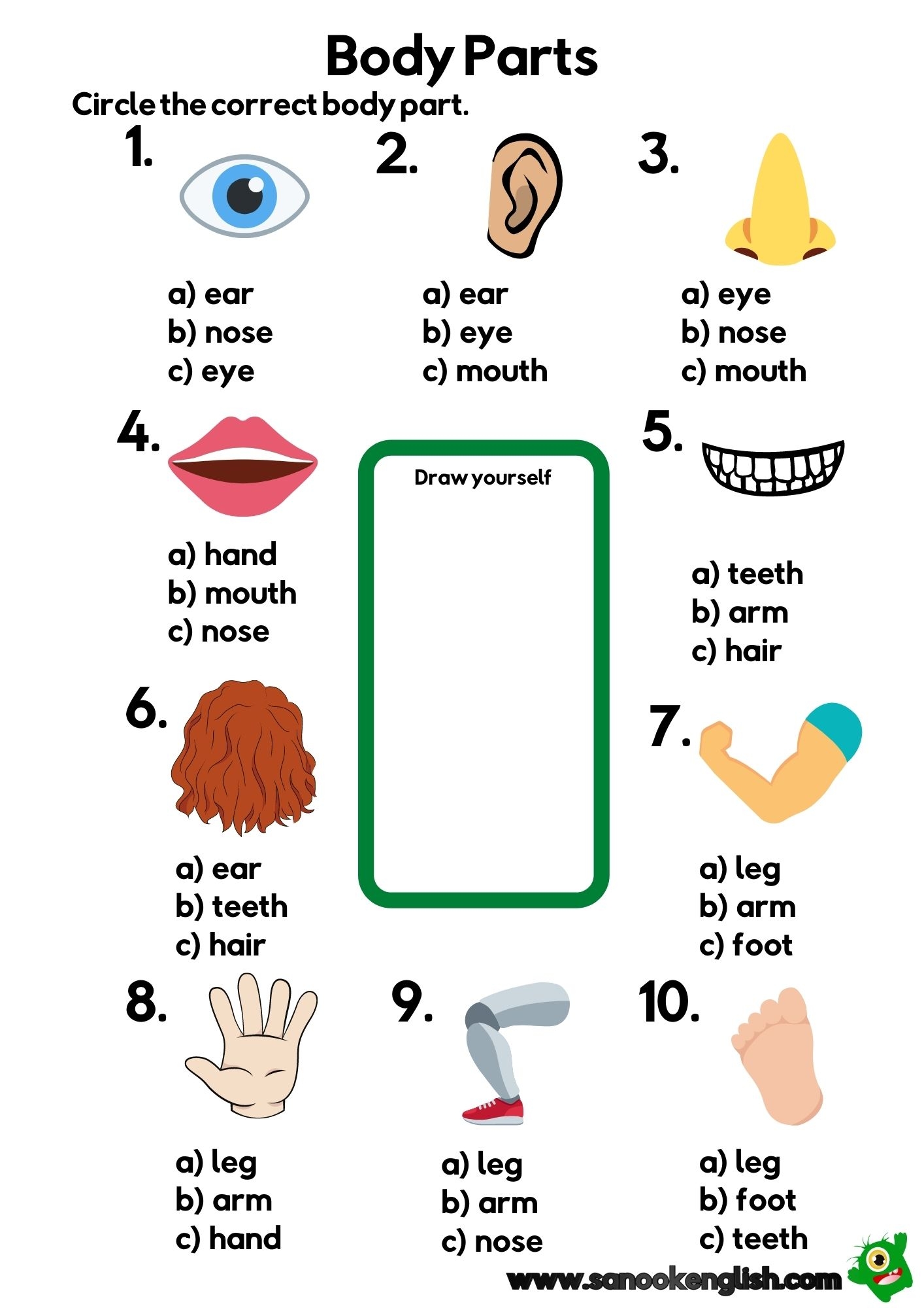 Parts Of The Body Worksheets 3 Free PDFs For Preschool