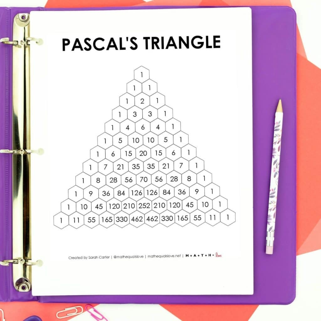 Pascal s Triangle Templates Blank And Filled PDF