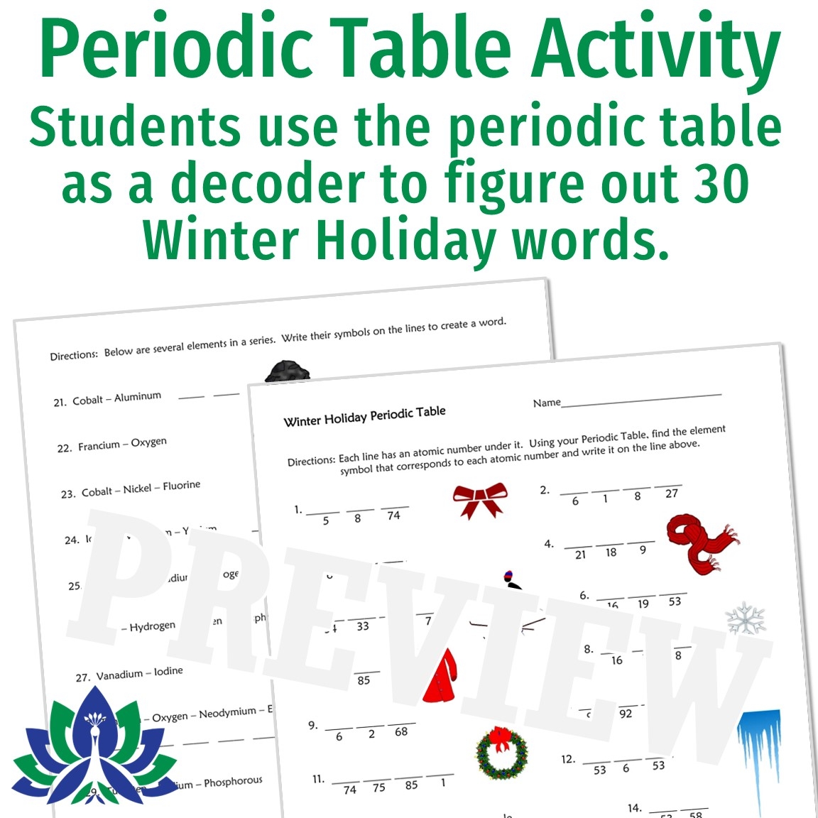Free Printable Science Worksheets Periodic Table