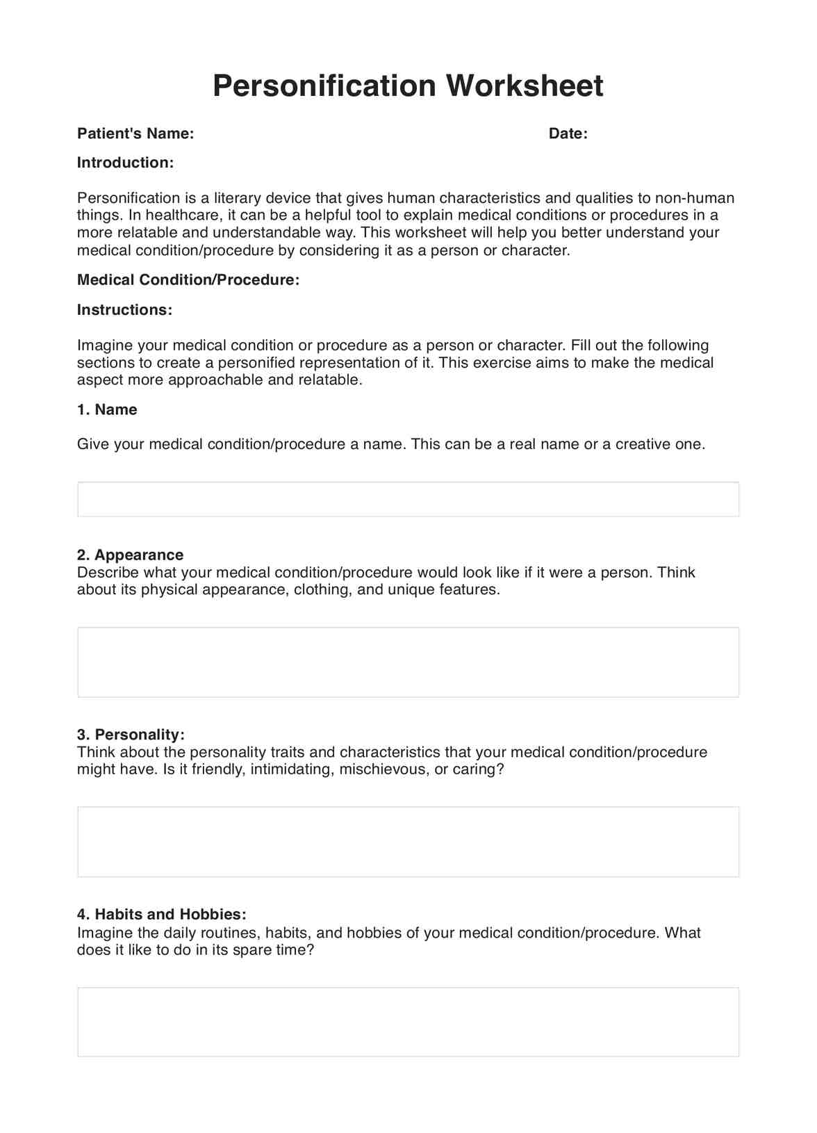 Personification Worksheets U0026 Example Free PDF Download