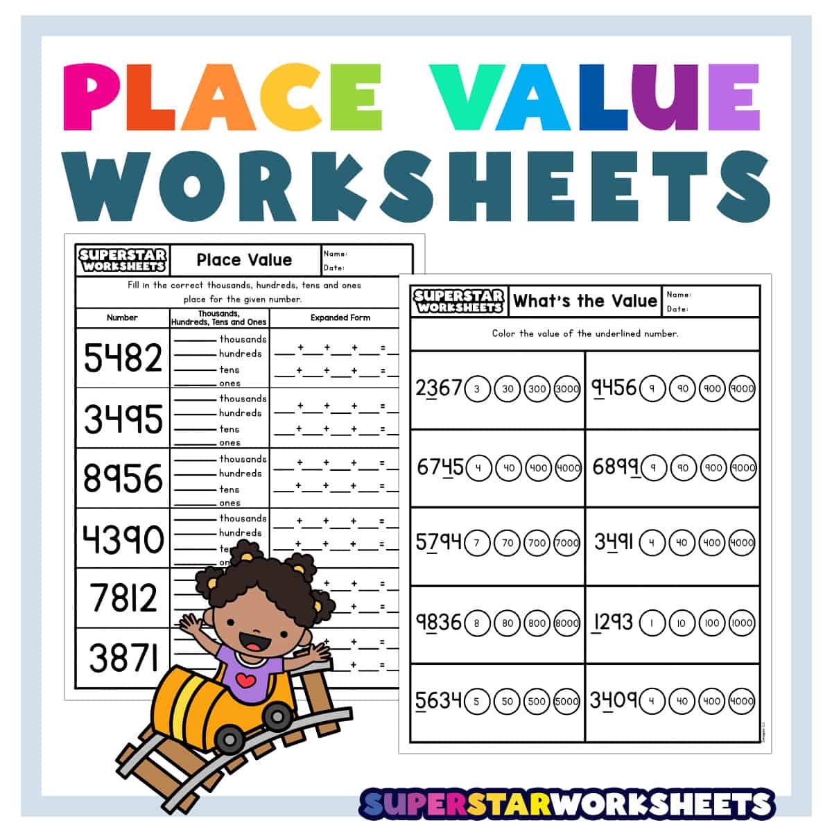 Free Printable Teacher Worksheets Number Values