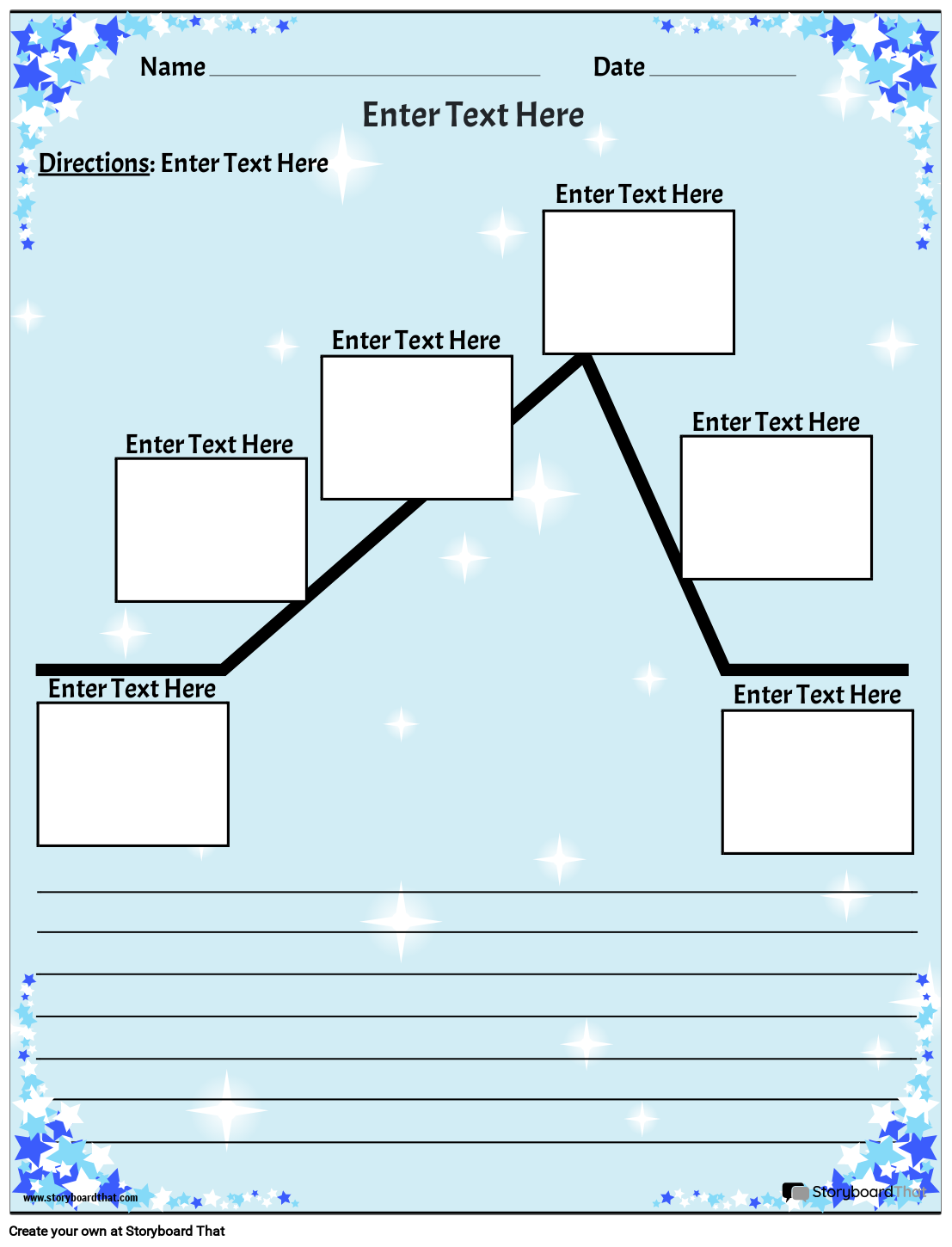 Plot Diagram Worksheet Templates StoryboardThat