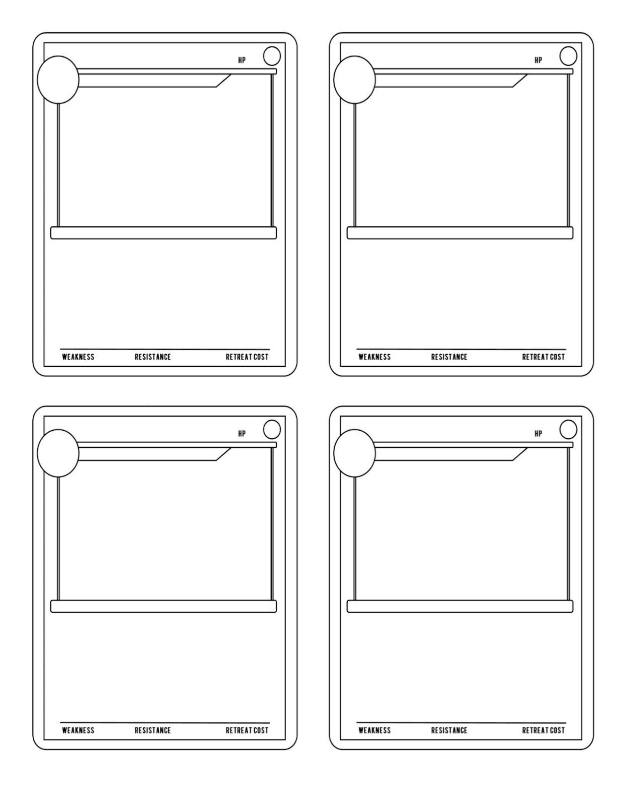 Pok mon Card Template Free Printable Paper Trail Design