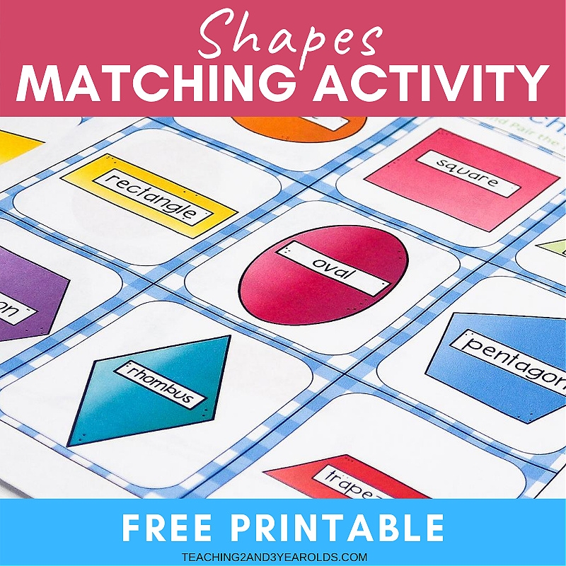 Practice Shapes With These Fun Matching Cards