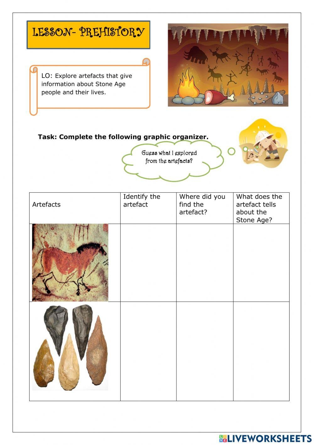 Prehistory Free Exercise Live Worksheets Worksheets Library