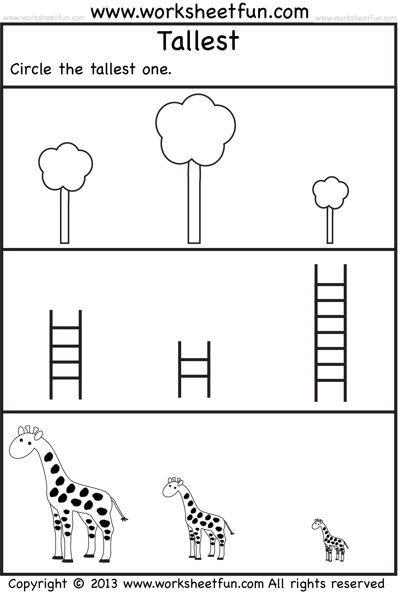 Free Printable Worksheets Nursery