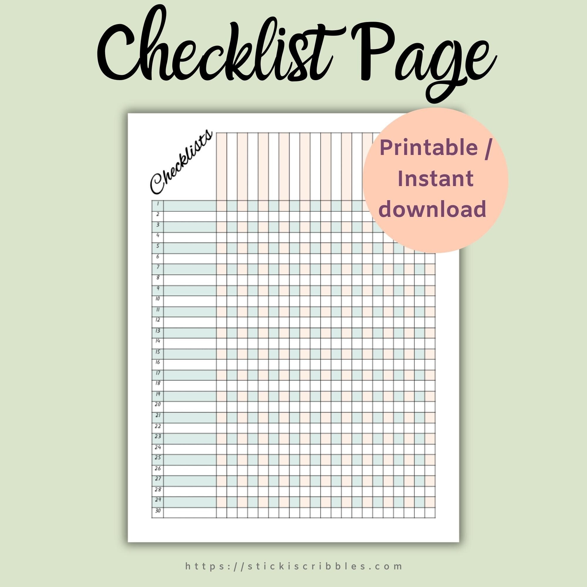 Print And Use Checklist Teacher Grade Log Sheet Class Gradebook 